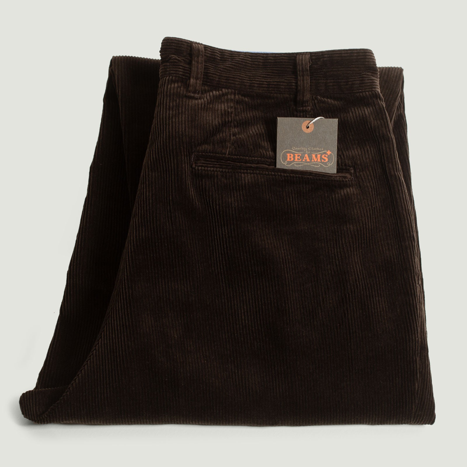 2 Pleats Corduroy Trousers Dark Brown