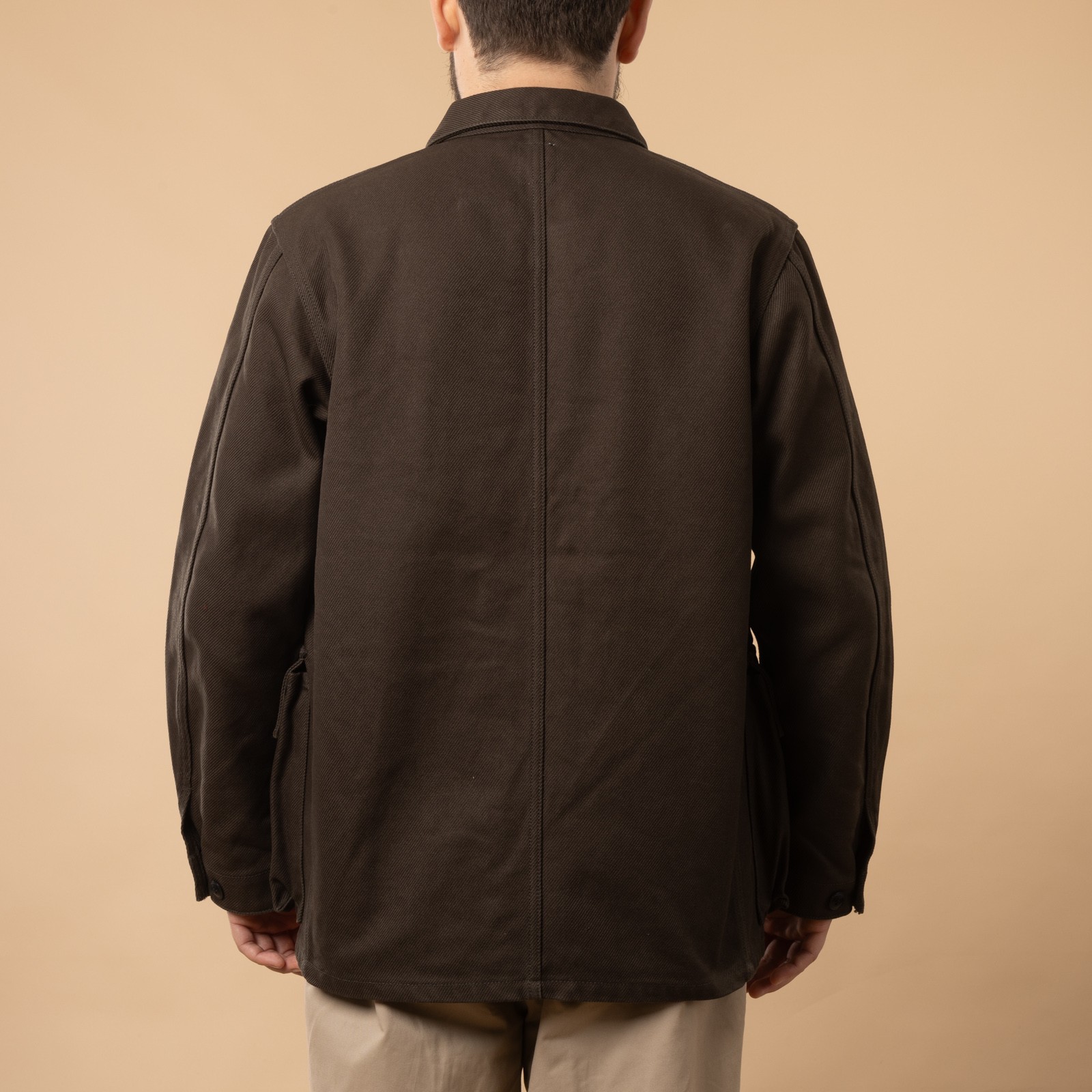 flâneurs-FOB-FACTORY-F2448-Heavy-Cotton-Twill-Hunting-Jacket-Black-de-dos