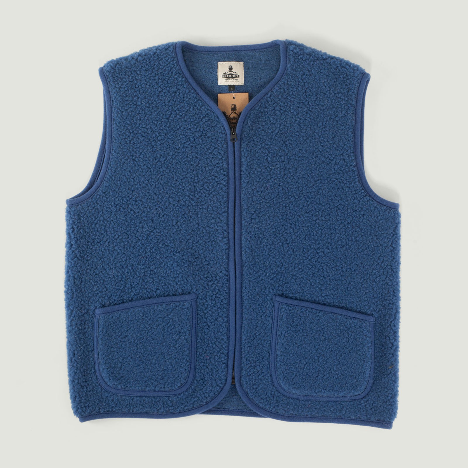 Coldbreaker sleeveless wool jacket - Pepitko Ultralight Blue Blue