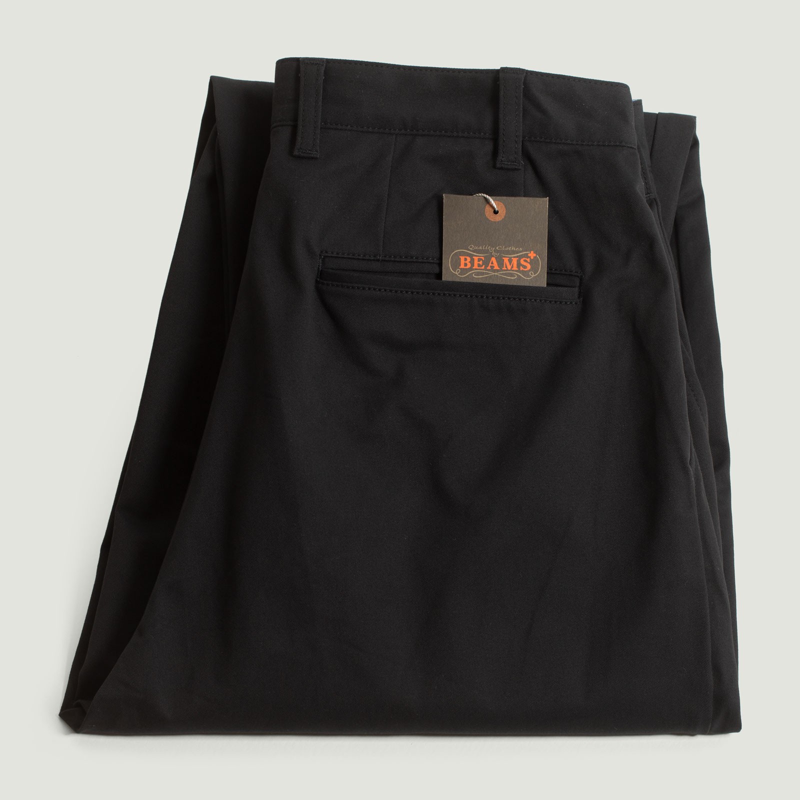 2 Pleats Twill Trousers Black