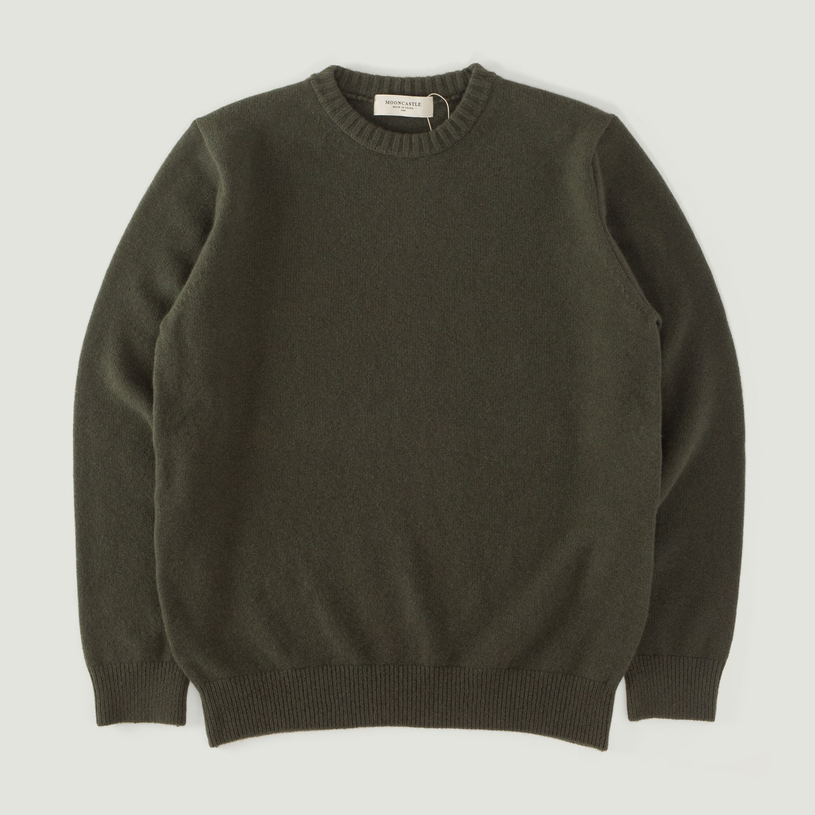 Stickers-Wanderers-Mooncastle-Japanese-Sweater-Wool-and-Cashmere-Round-Neck-moss-green