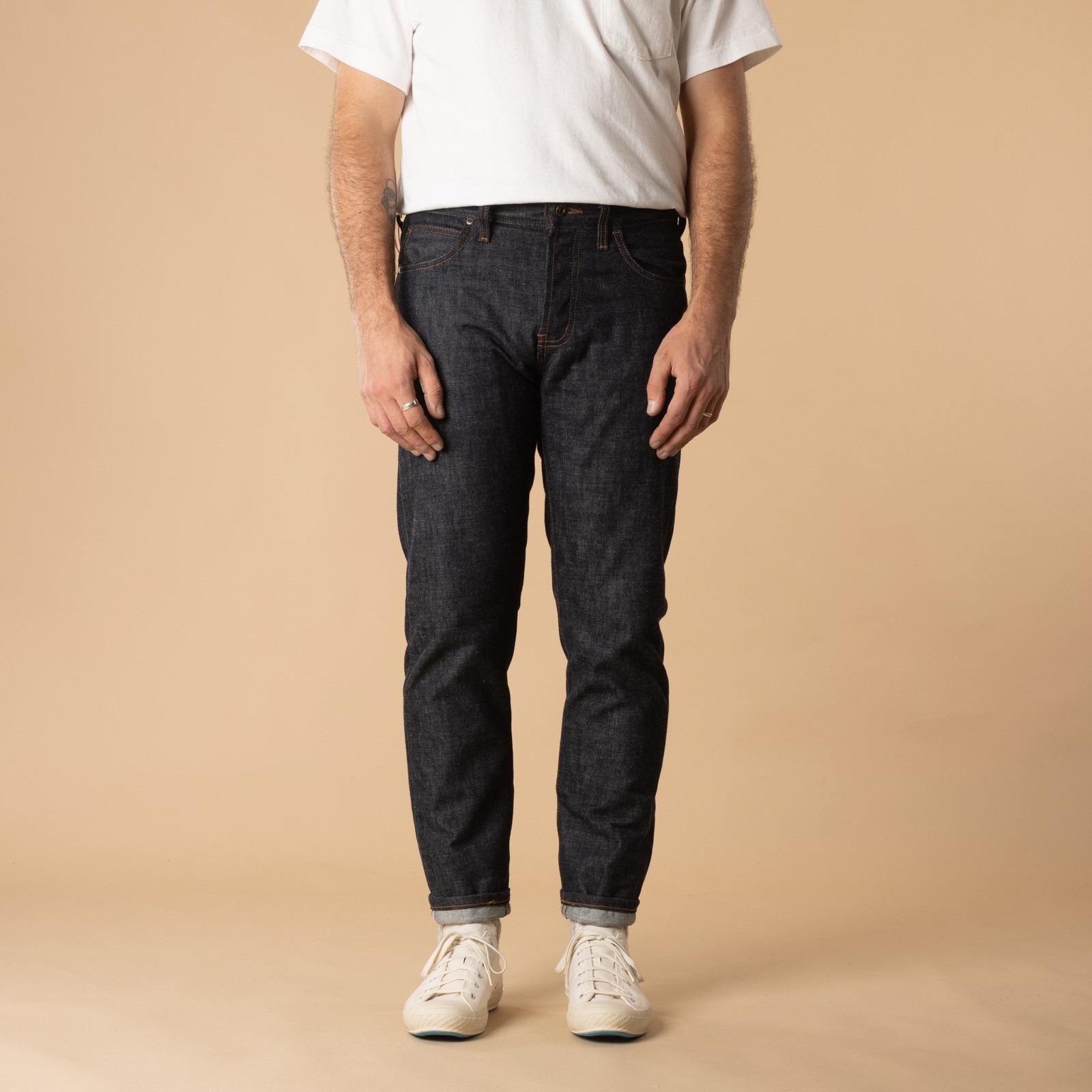 Jeans-NAKED & FAMOUS-coupe-SuperGuy Blue Wave Selvedge-de face