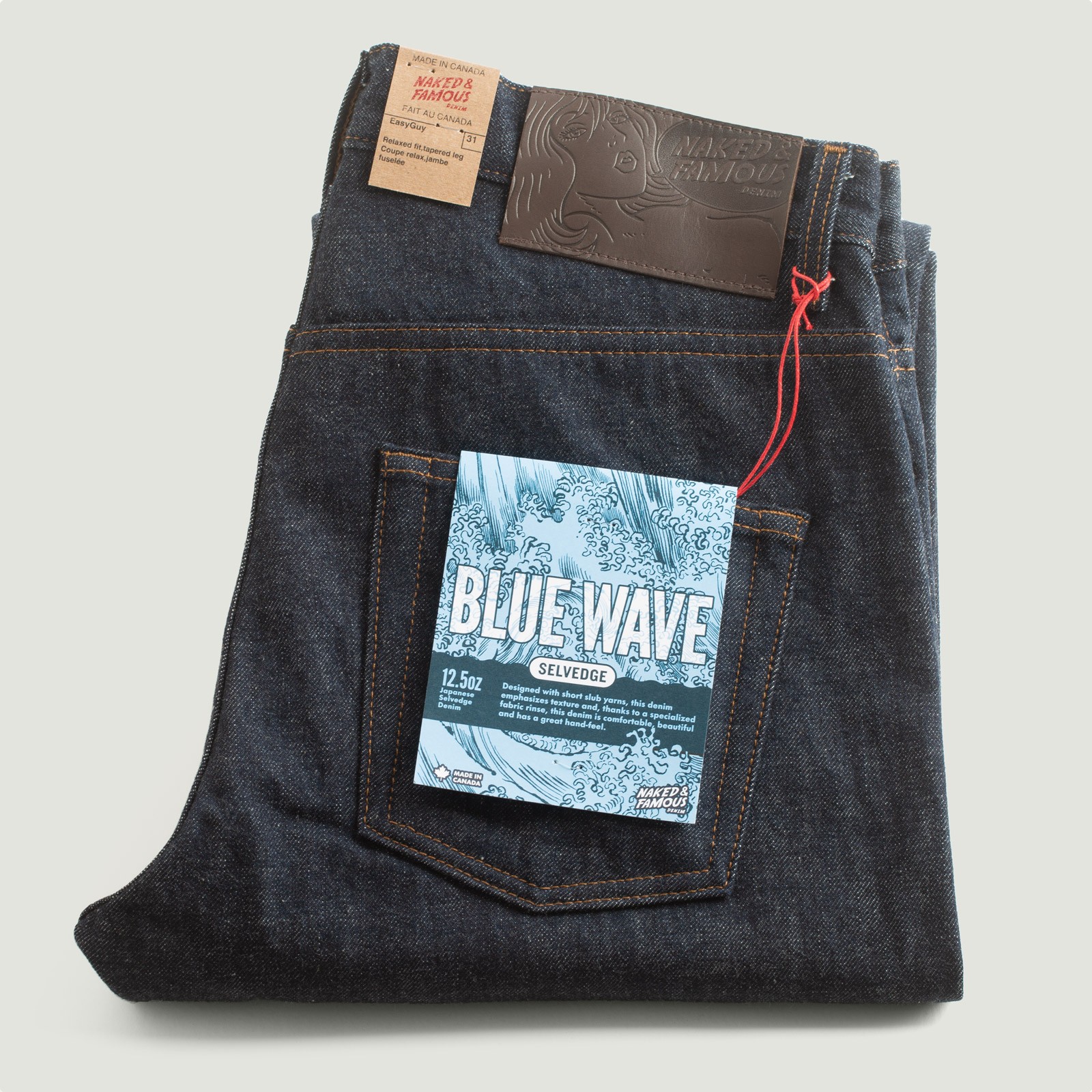 Flâneurs Stickers - Naked & Famous Denim EasyGuy Blue Wave Selvedge