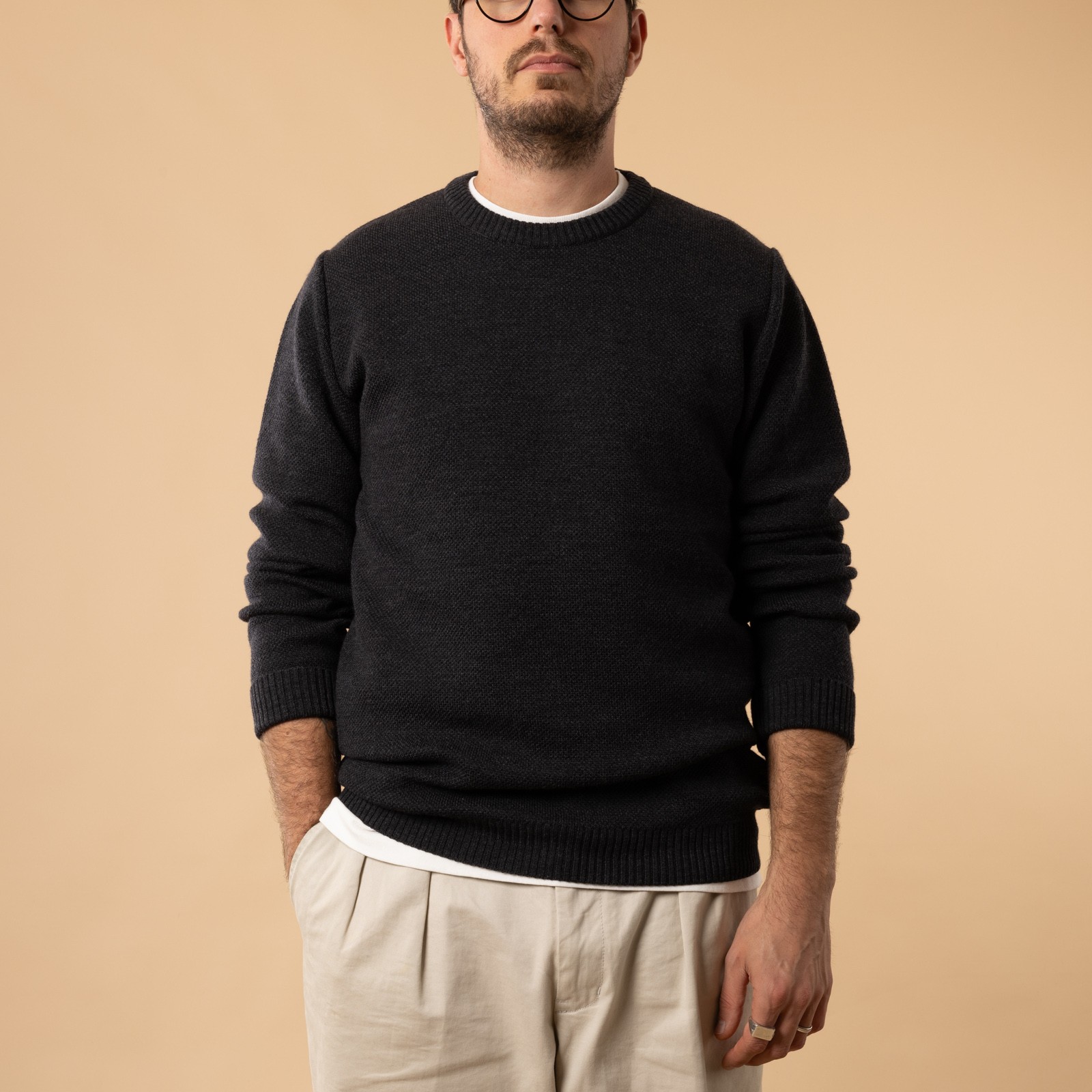 Anthracite Youri Round Neck Sweater