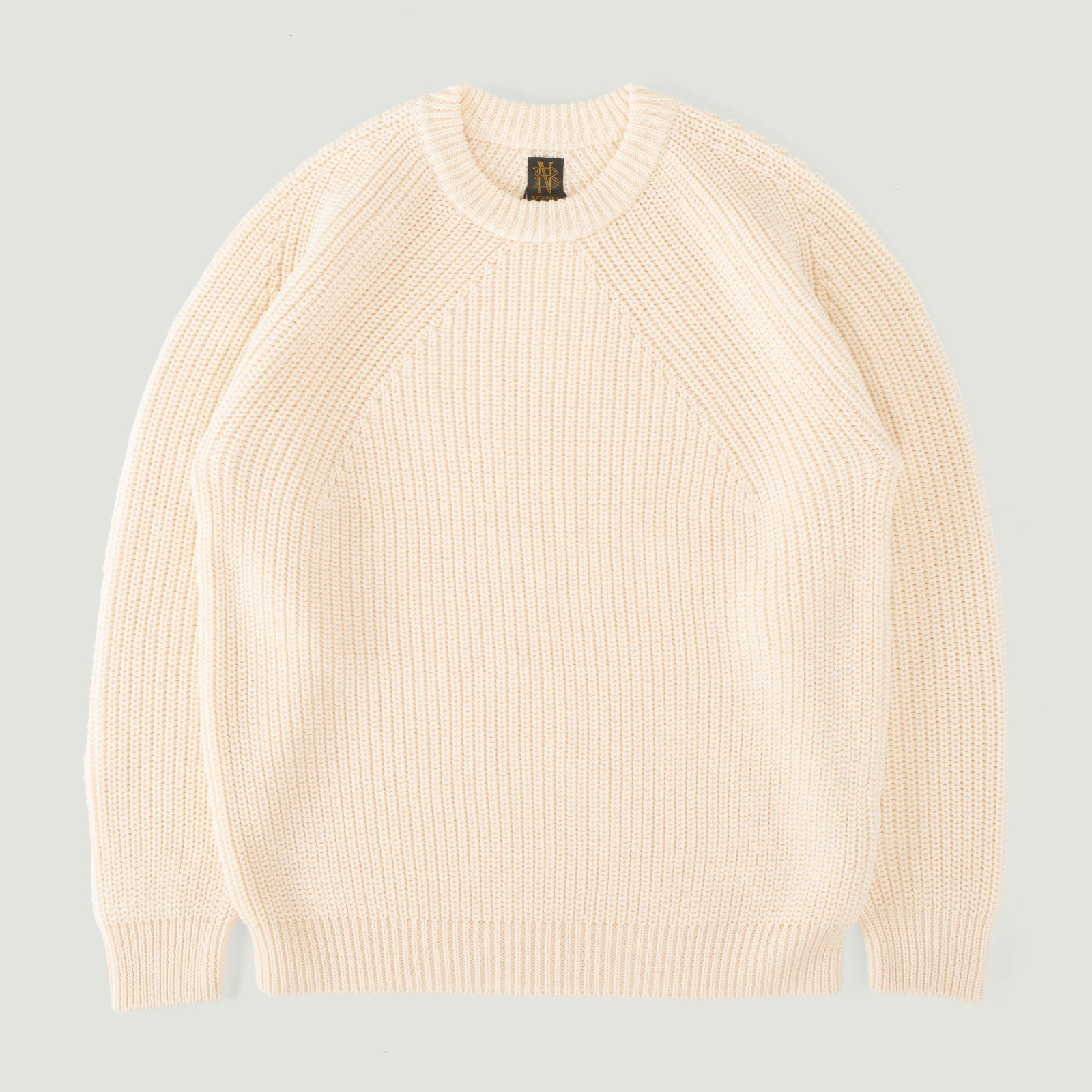 Vignettes-flâneurs-pull-BATONER-Signature-Crew-Neck-Ivory