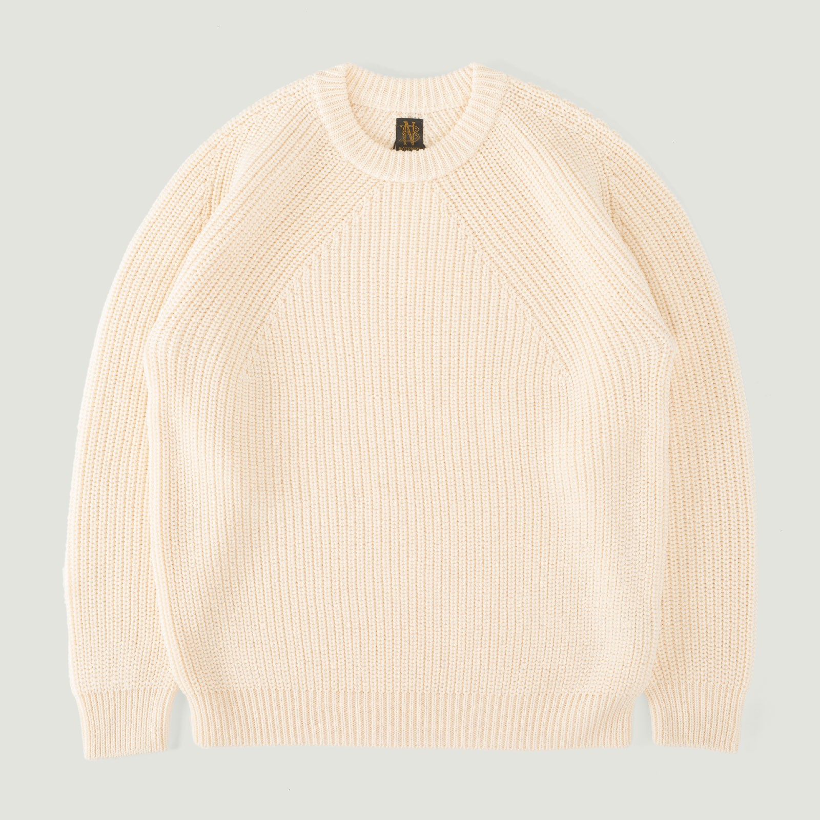 Signature Crew Neck Ivory Sweater from BATONER
