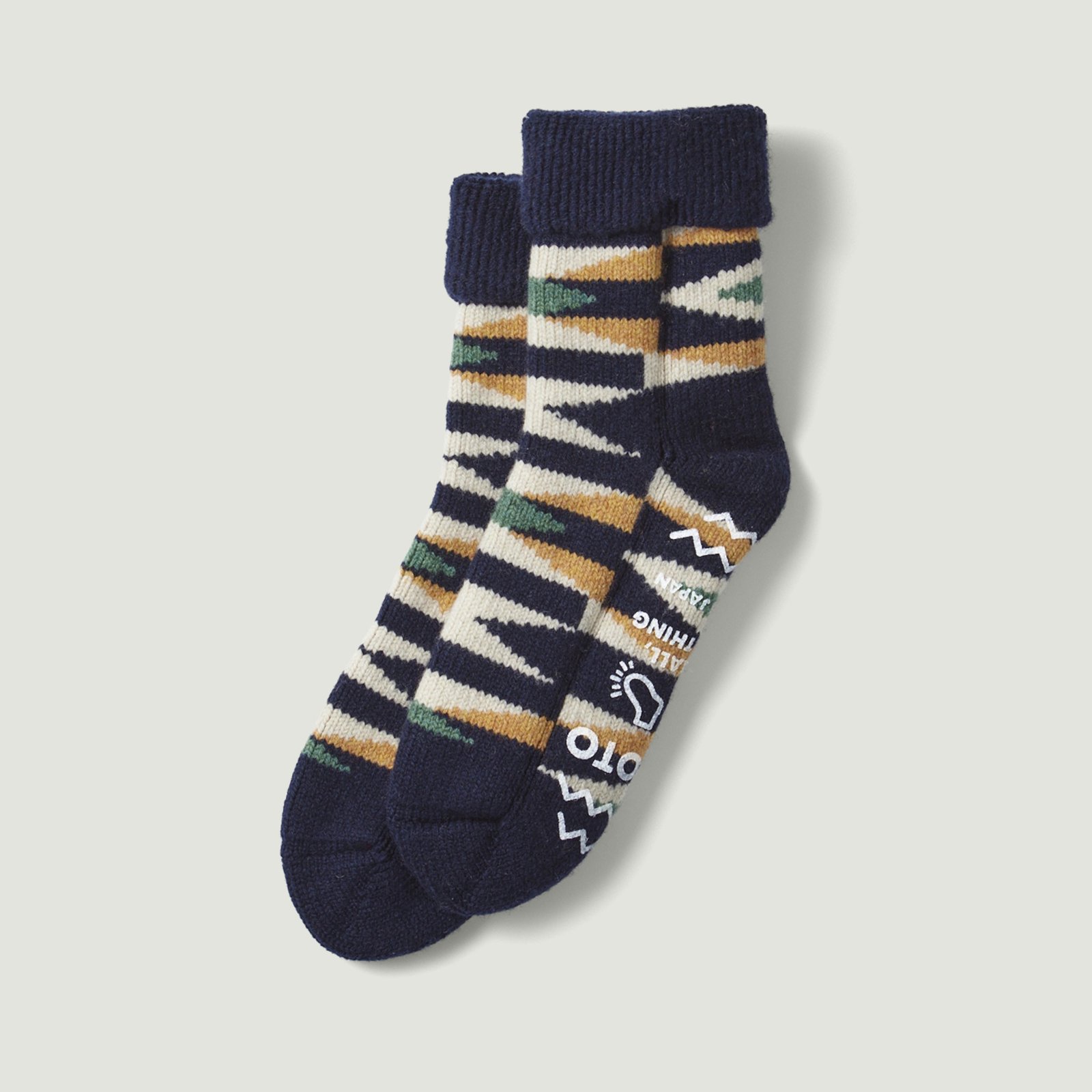 Vignette_ROTOTO / Merino Lambs Wool Room Socks Navy