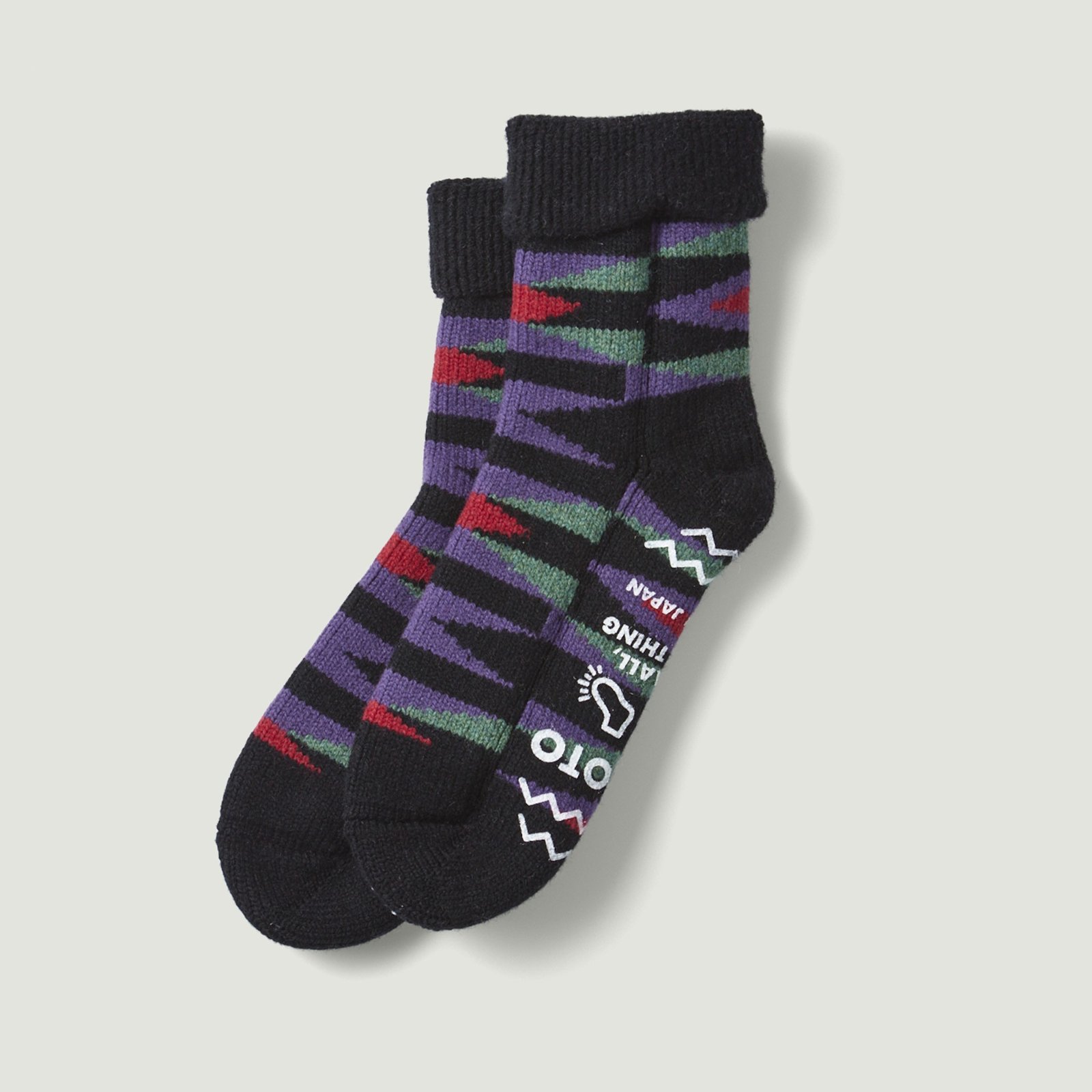 Vignette_ROTOTO / Merino Lambs Wool Room Socks Black