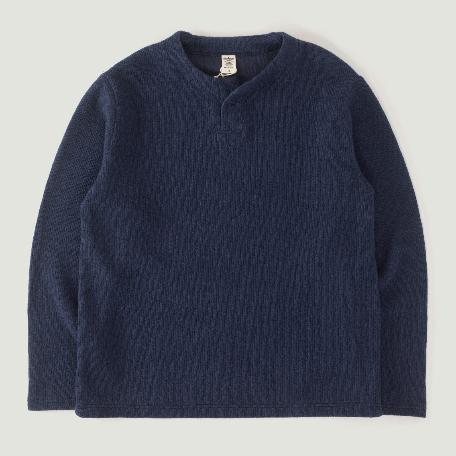 JACKMAN  Pull Quarter Knit Henleyneck Navy vignette