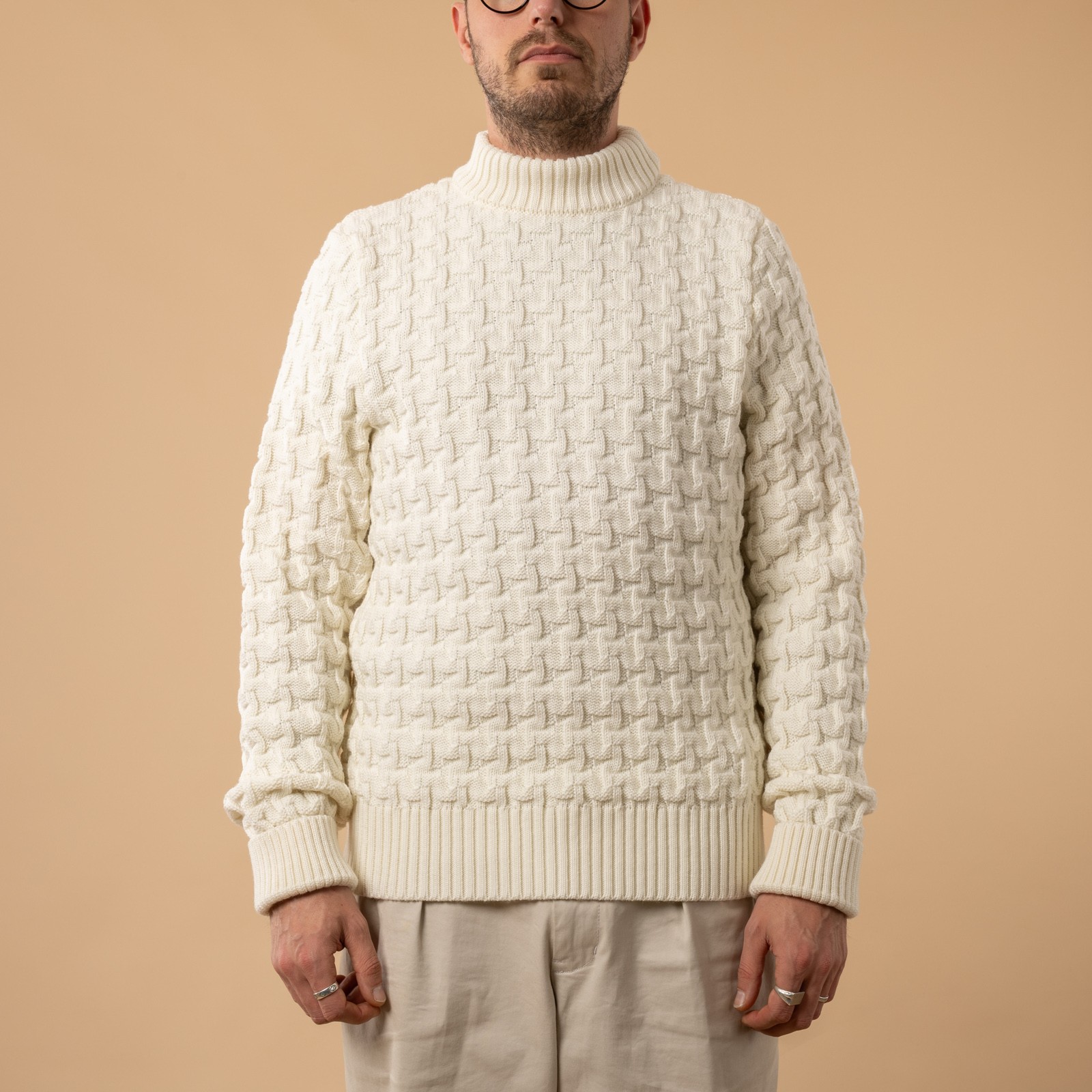 flâneurs-SNS-HERNING-pull-Stark Sweater natural white-de-face