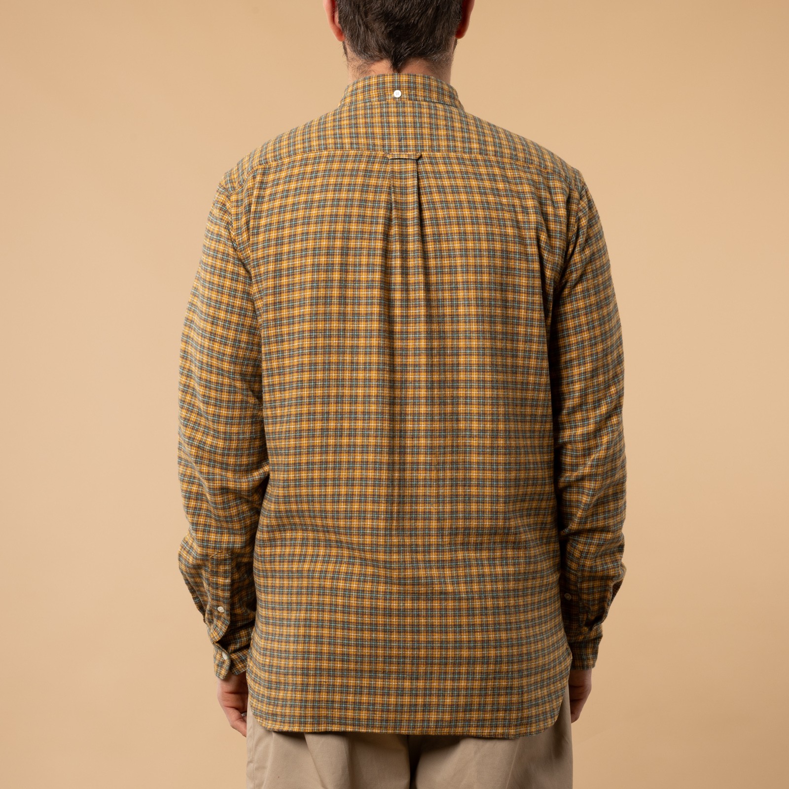 BEAMS PLUS / B.D. Mini Plaid Flannel Yellow_de dos