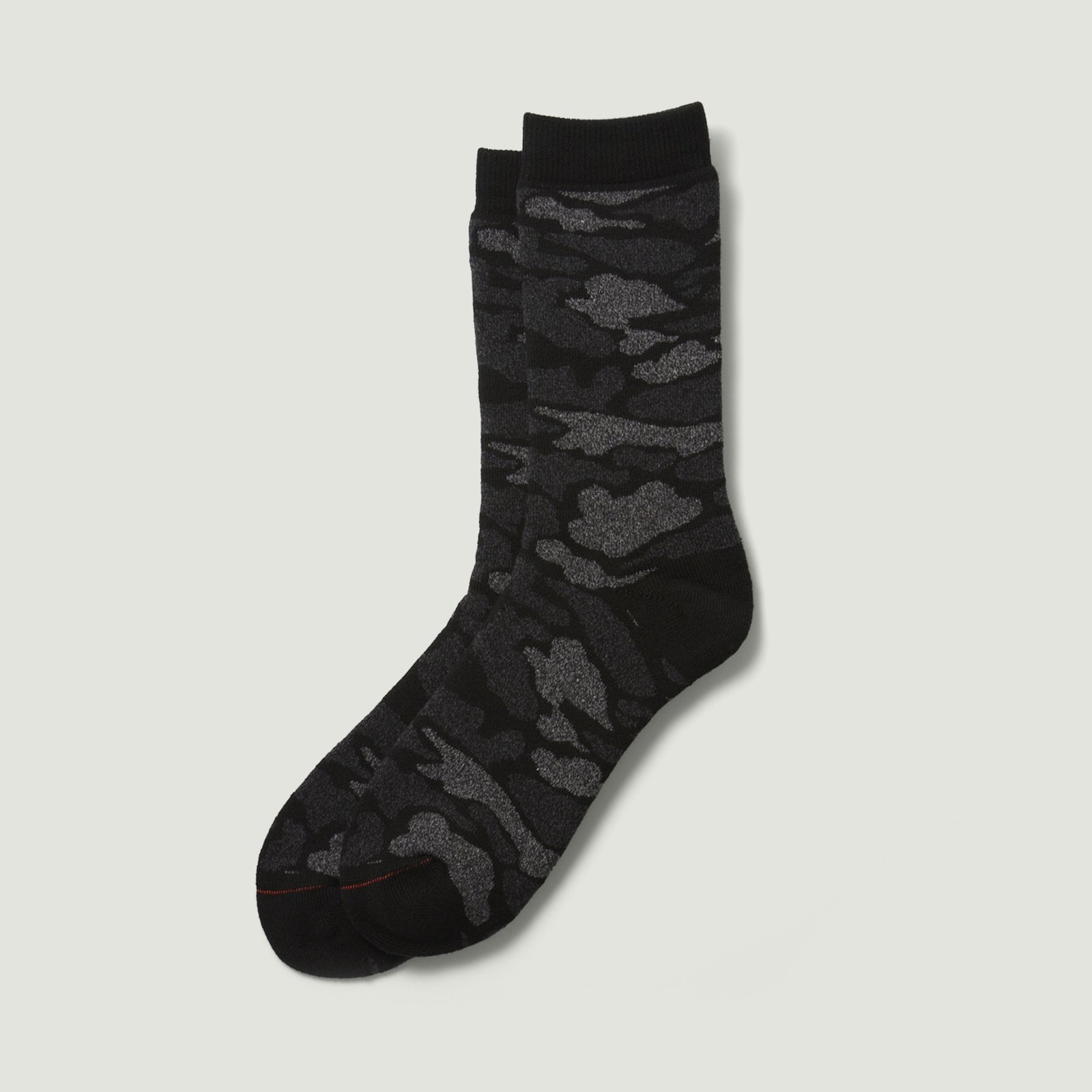 Vignette_ROTOTO / Pile Camo Crew Socks Black