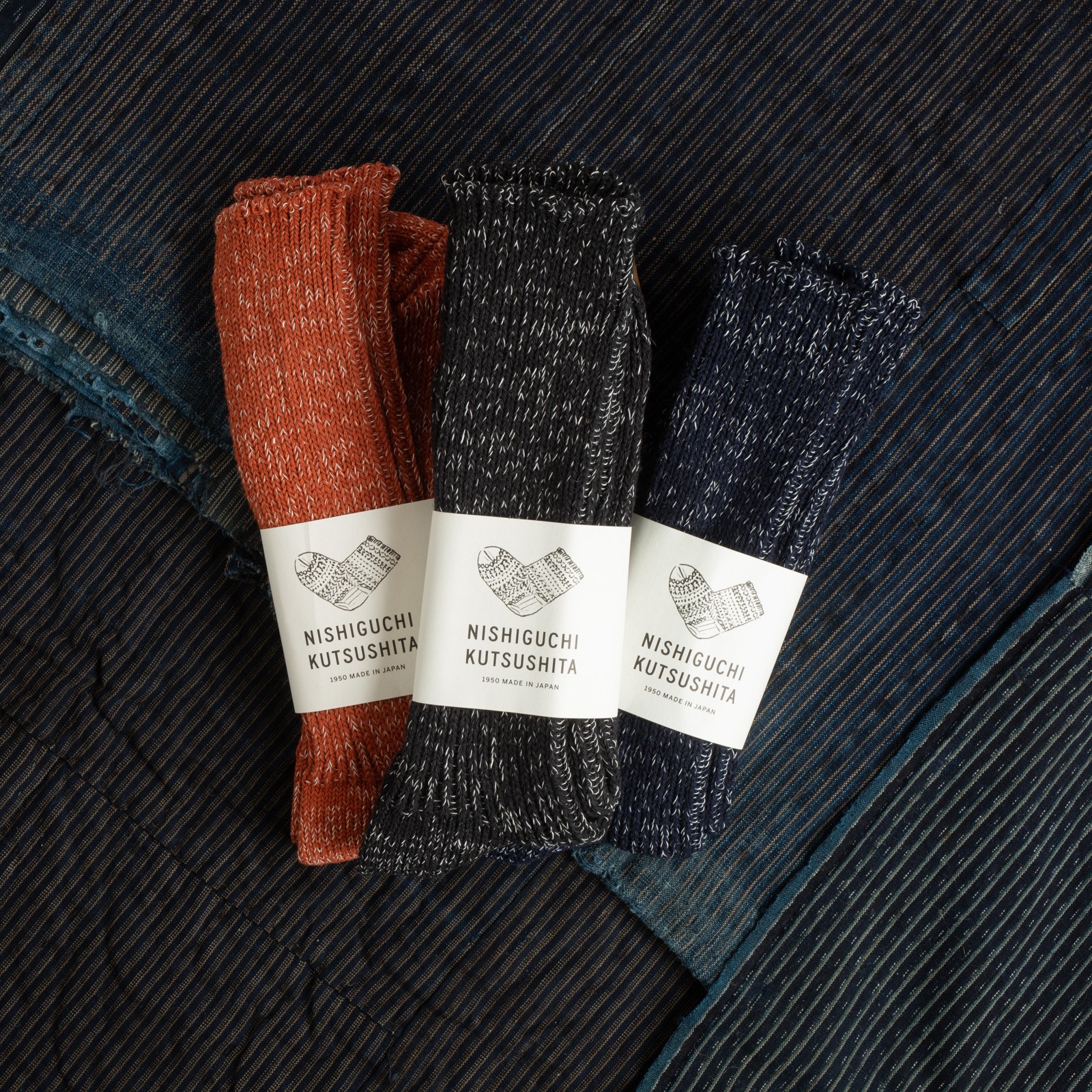 image flâneurs-NISHIGUCHI-KUTSUSHITA-Hemp-Cotton-Ribbed-Socks