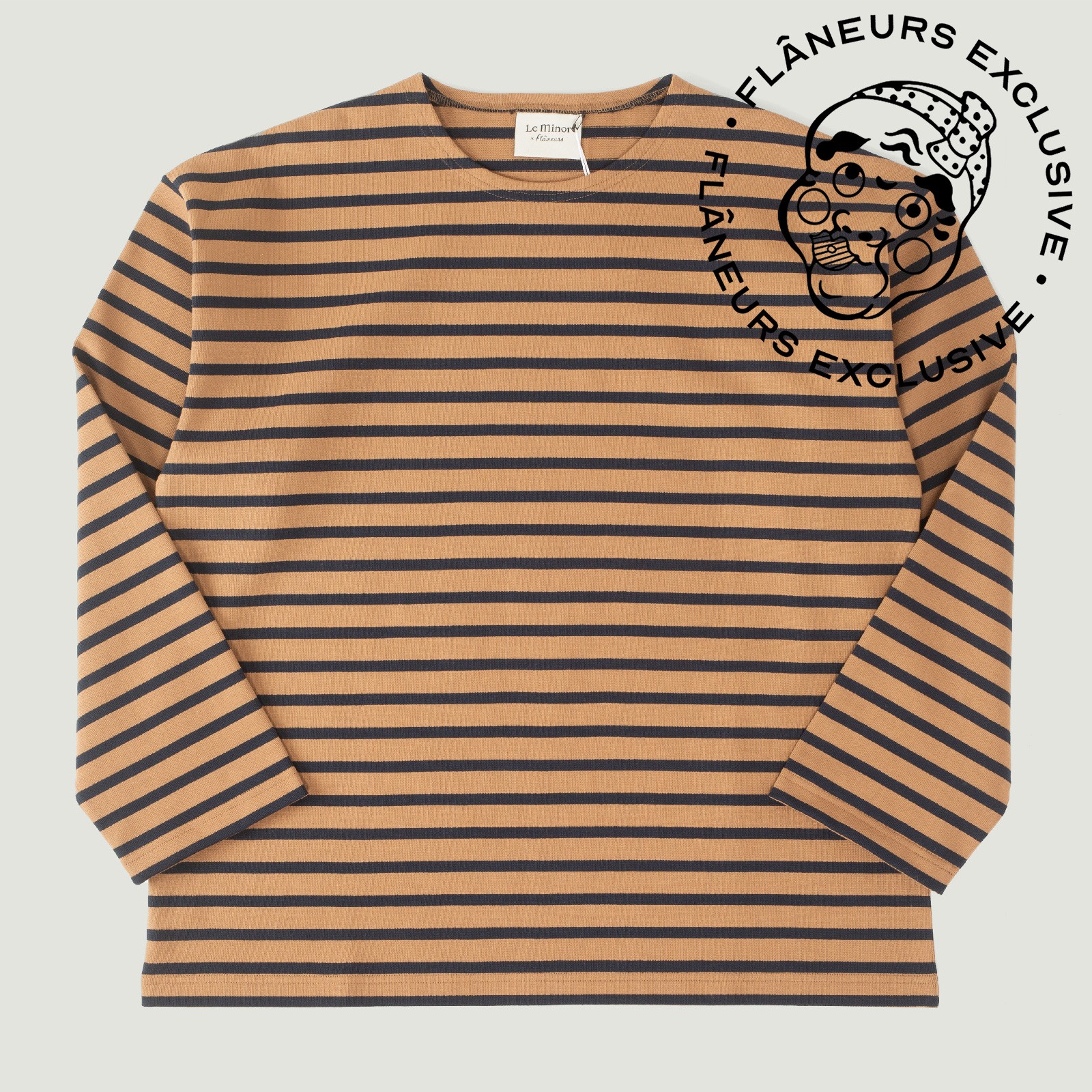 Le-Minor-x-Flâneurs-vignette-mariniere-loose-fit-camel-navy-exclu