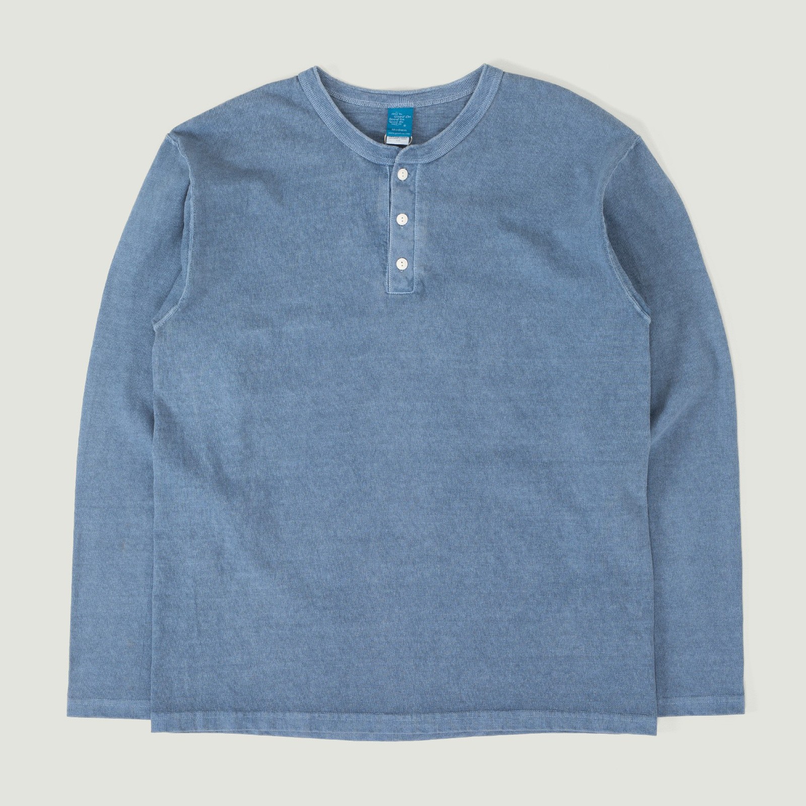Good-On Henley Long Sleeve T-Shirt - Ajisai Flâneurs Patches