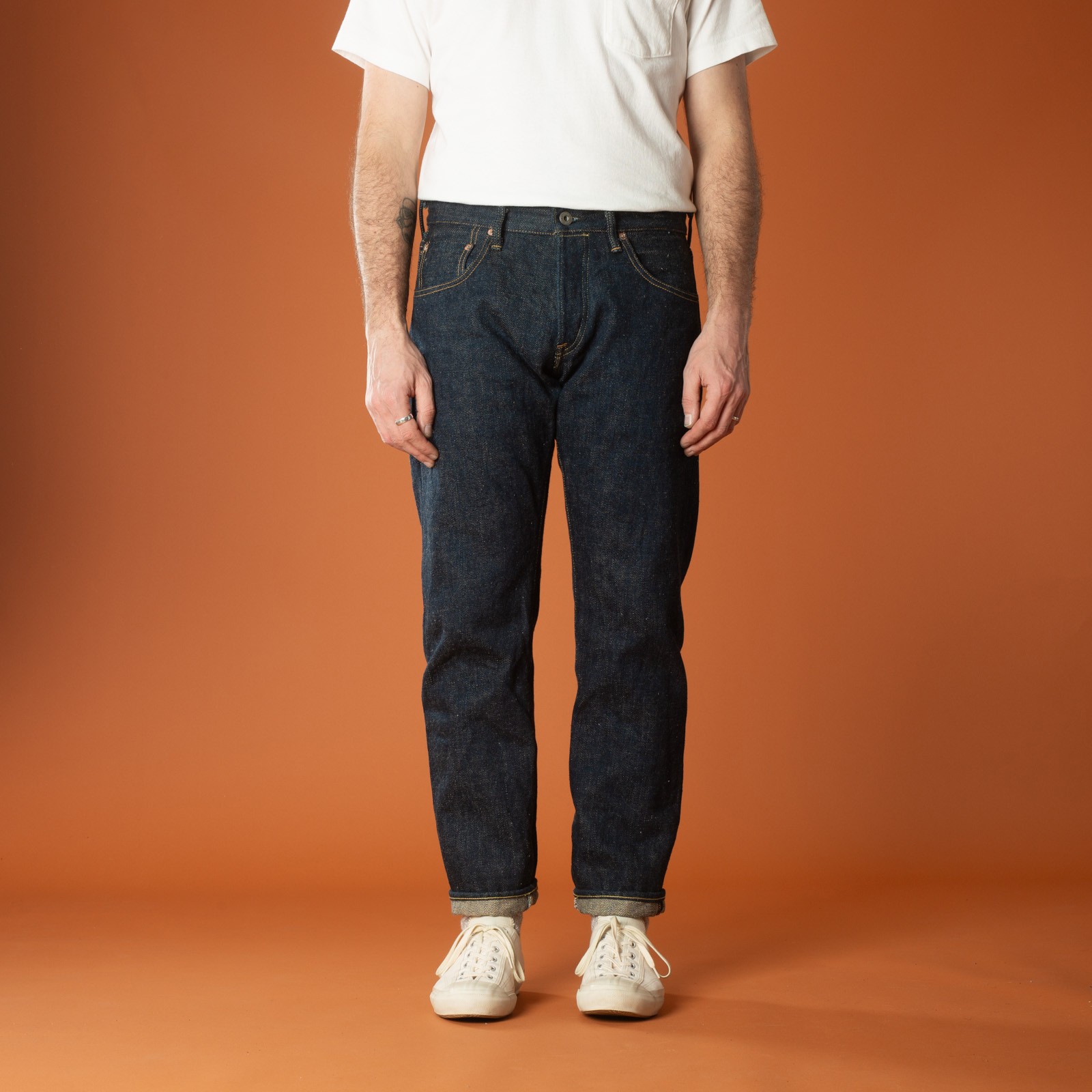 622ZR-ECRU 20oz Secret Denim Ecru Weft Relaxed Tapered