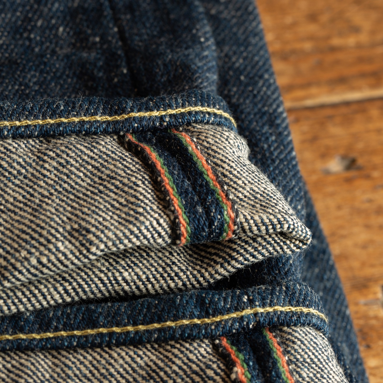 622ZR-ECRU 20oz Secret Denim Ecru Weft Relaxed Tapered