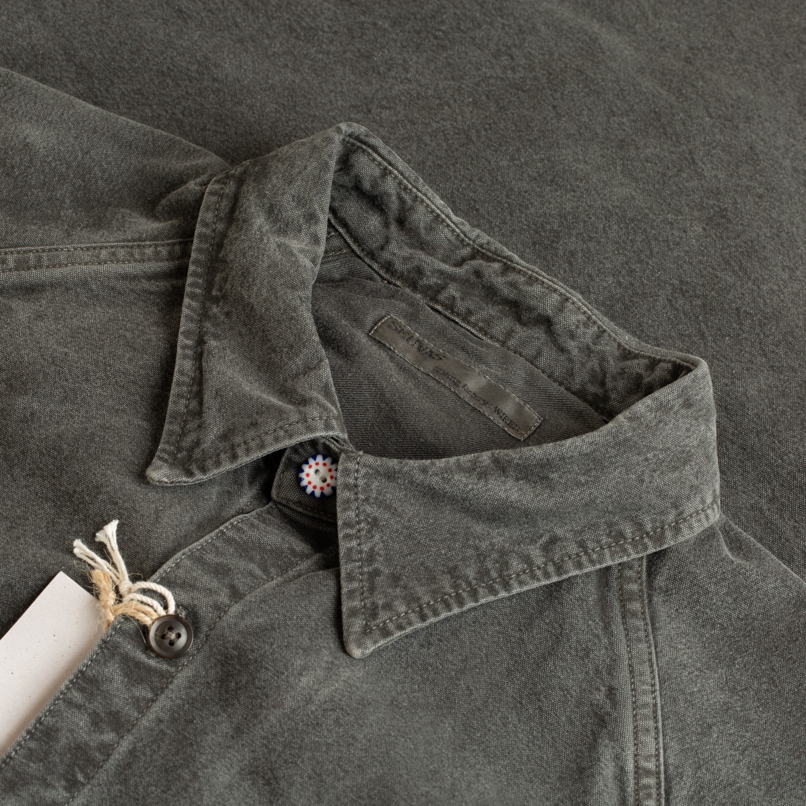 image detail loafers SEUVAS Shirt 8oz Canvas Raglan H-Black