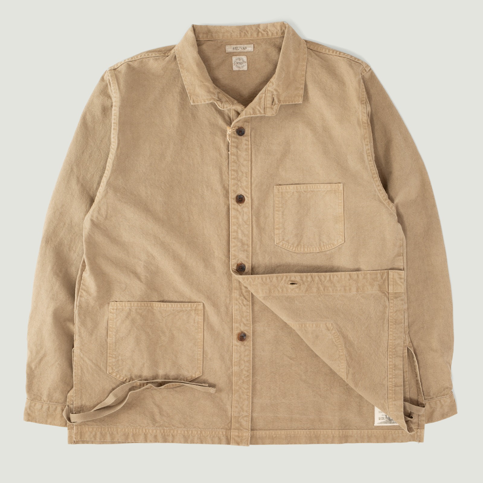 Tags-Wanderers-Seuvas-Jacket-8oz-Canvas-Wing-Collar-Shirt-Jacket-Coffee