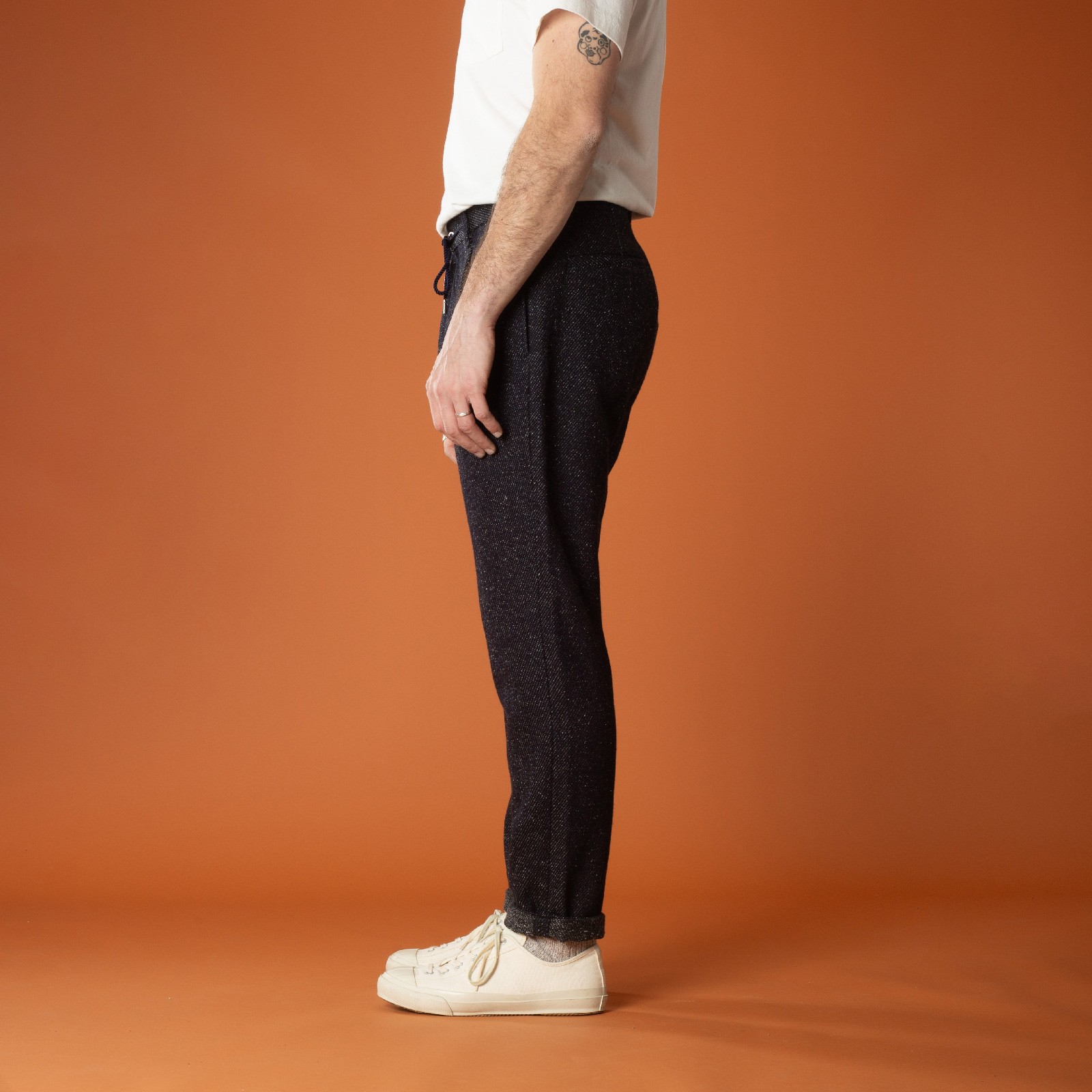 side-flâneurs-JAPAN-BLUE-JEANS-Tweed-Denim-Easy-Tapered-Pants