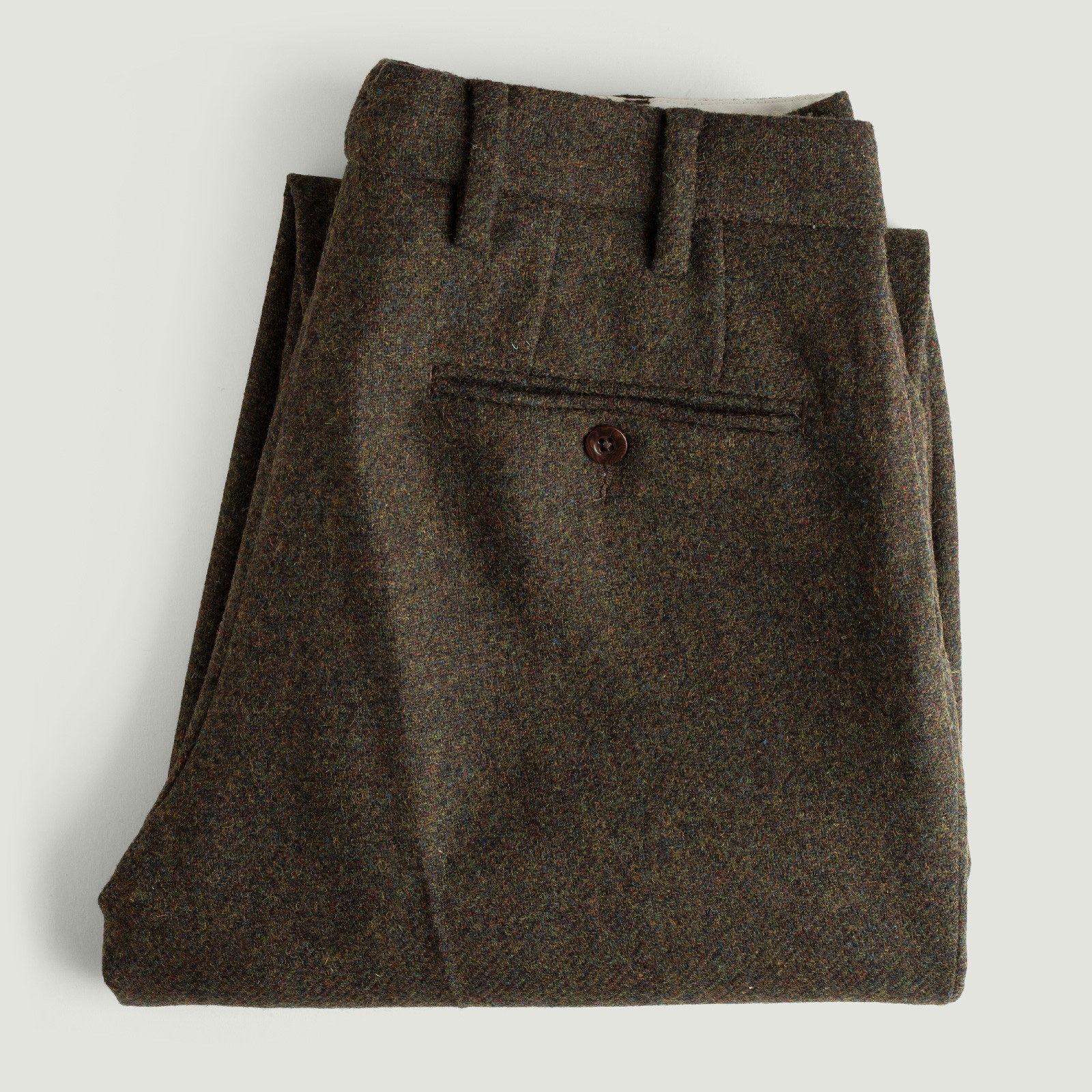Flâneur Patches - PORTUGUESE FLANNEL Double Pleat Trousers - Green