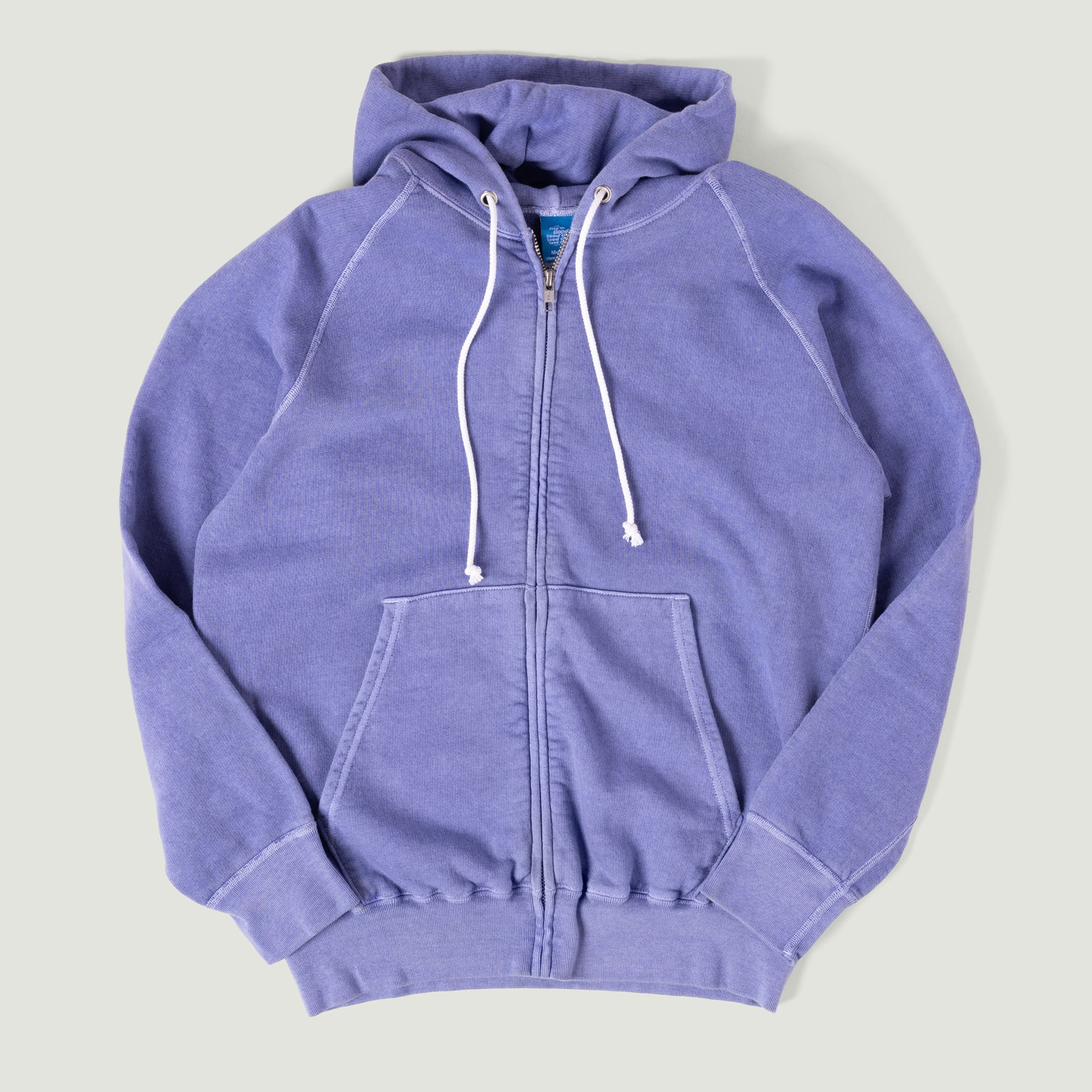 GOOD-ON Raglan Zip Hoodie Sweatshirt - Light Purple