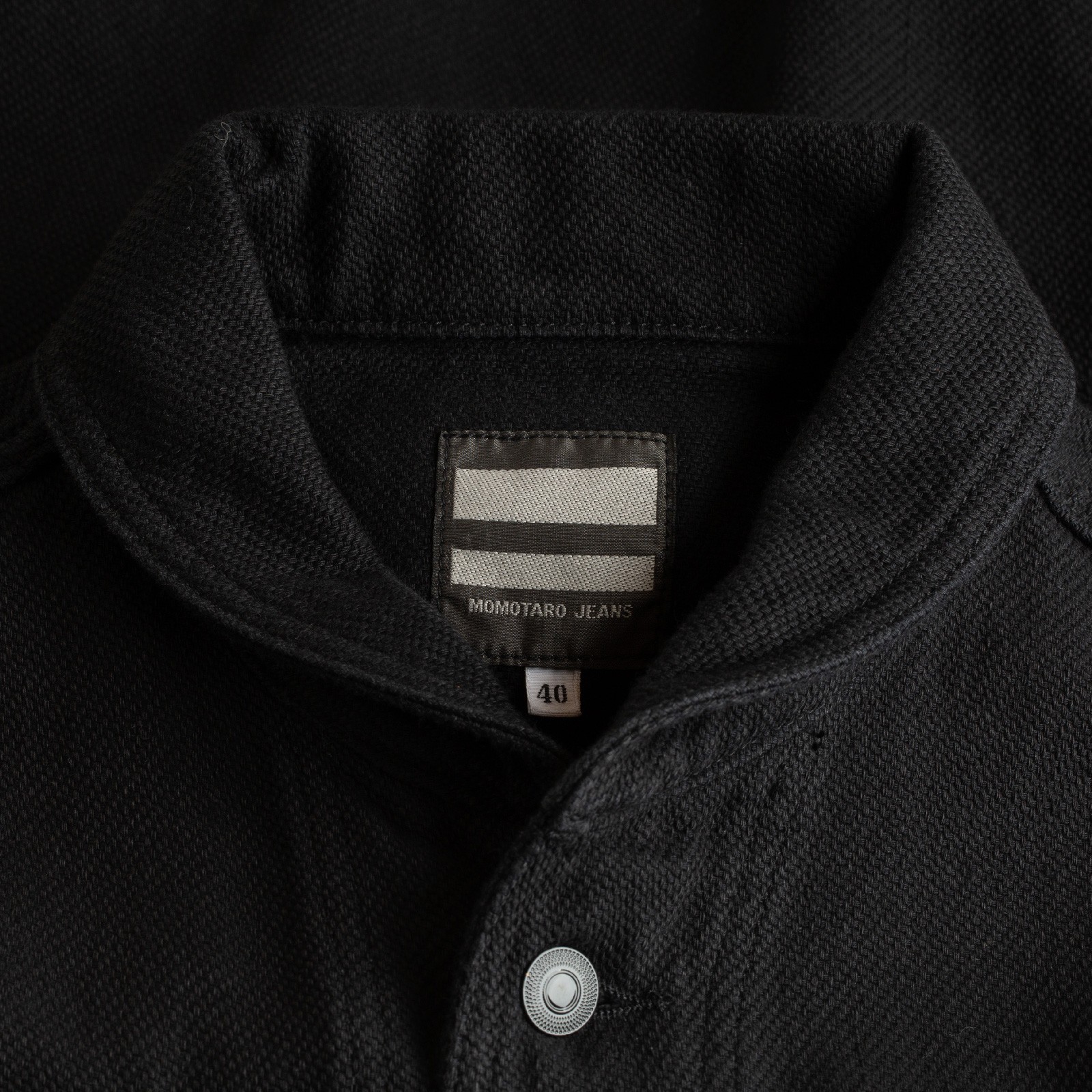 Detail-1-Loafers--MOMOTARO-Dobby-Coverall-Jacket-Black