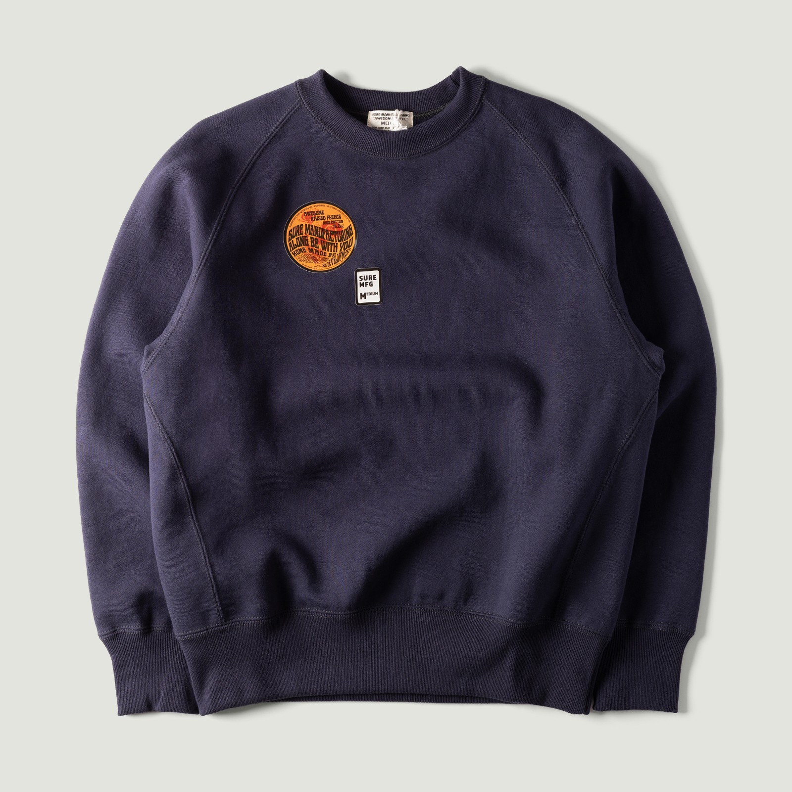 "SURE MFG" Awesome Crewneck Sweatshirt Navy