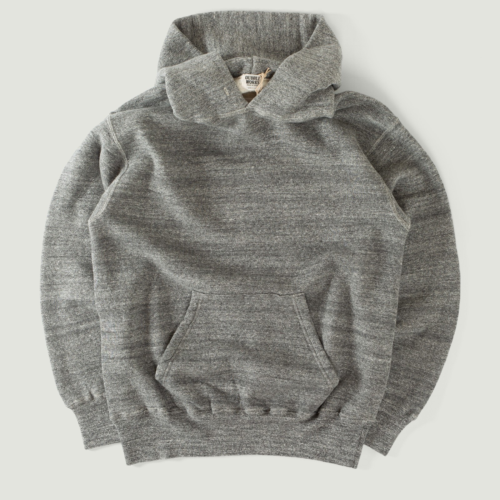 vignette flâneurs DUBBLE WORKS Loop Wheel Hoodie Heather Charcoal