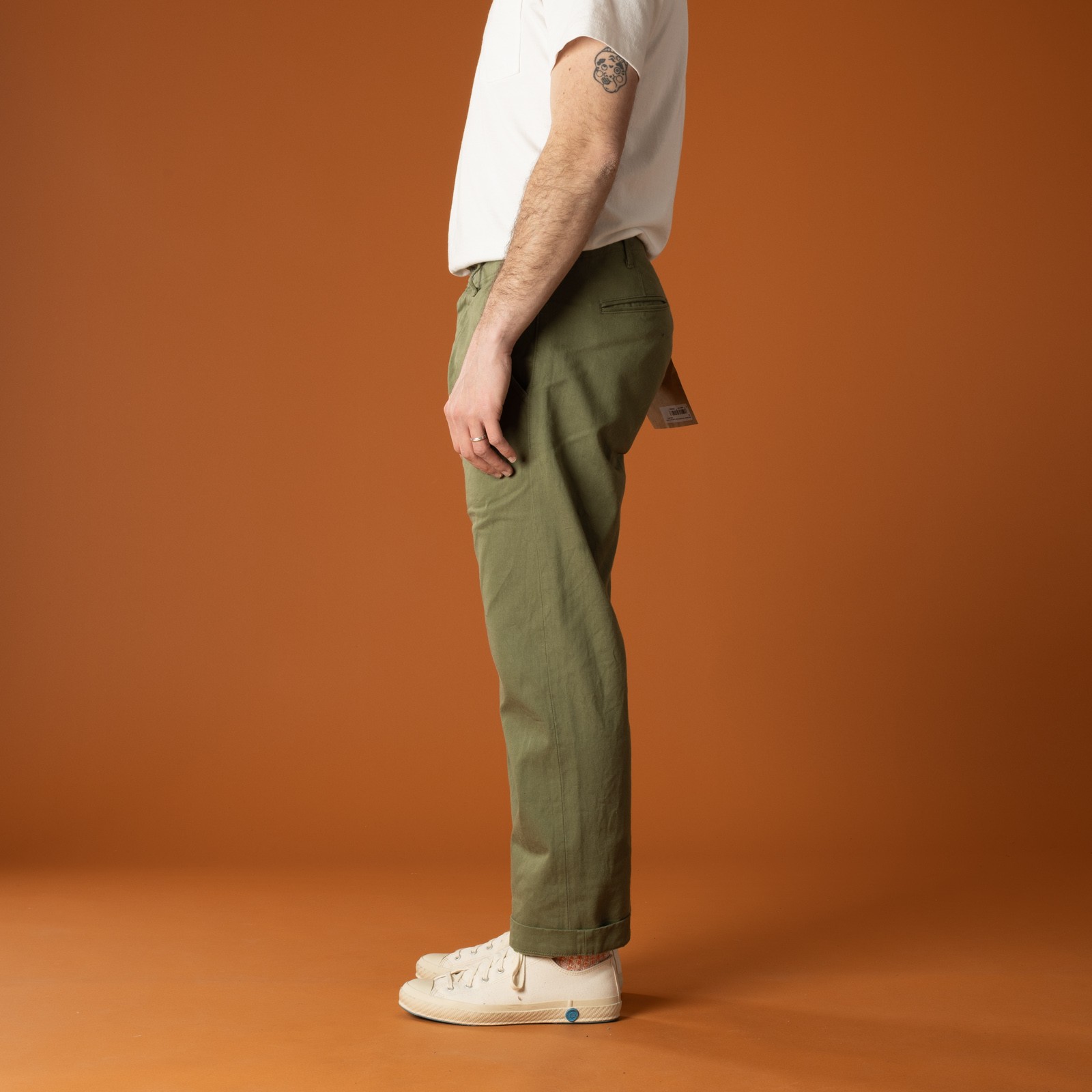 737-SVCLOL 9.5oz Relax Straight "Light Olive" Selvedge Chino