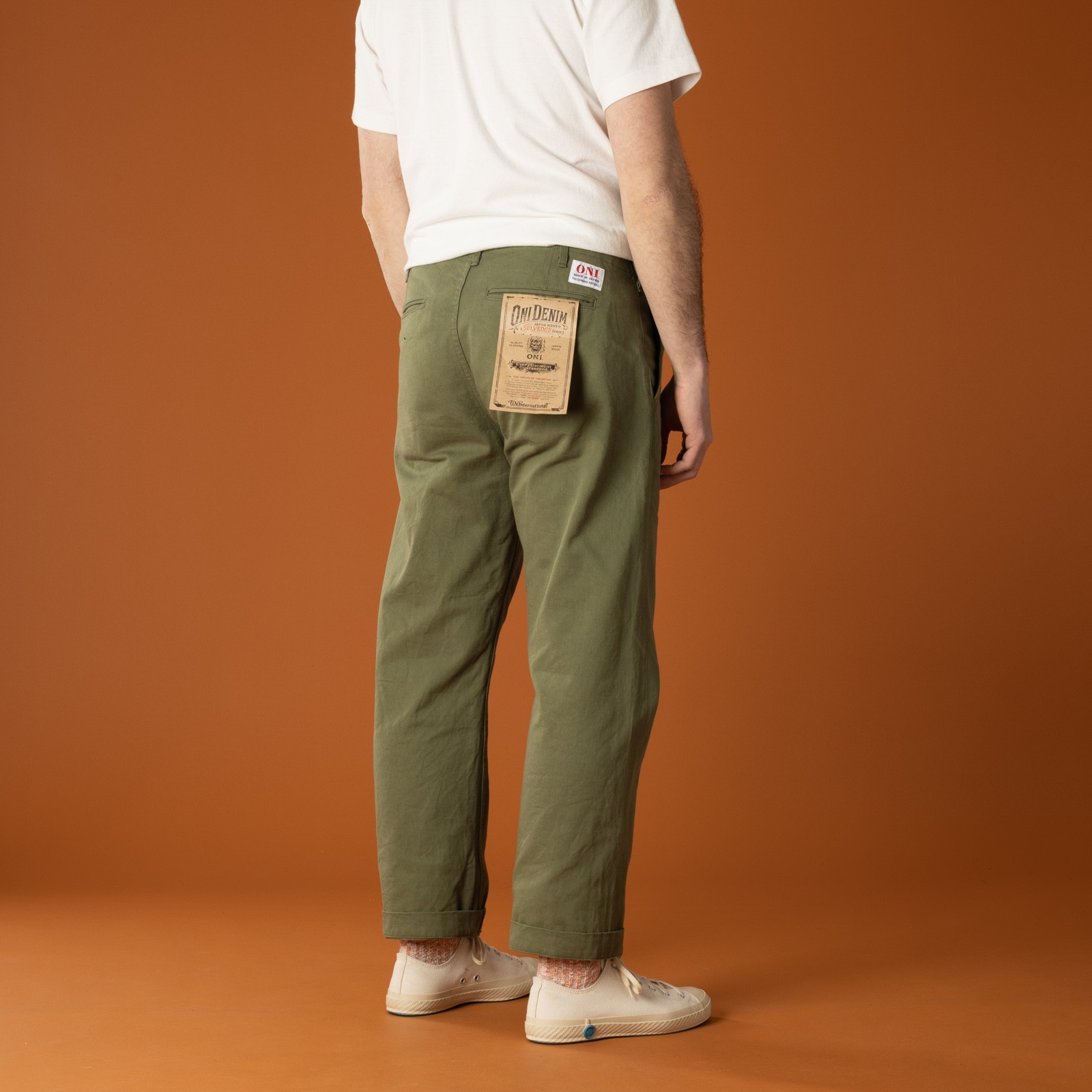737-SVCLOL 9.5oz Relax Straight "Light Olive" Selvedge Chino