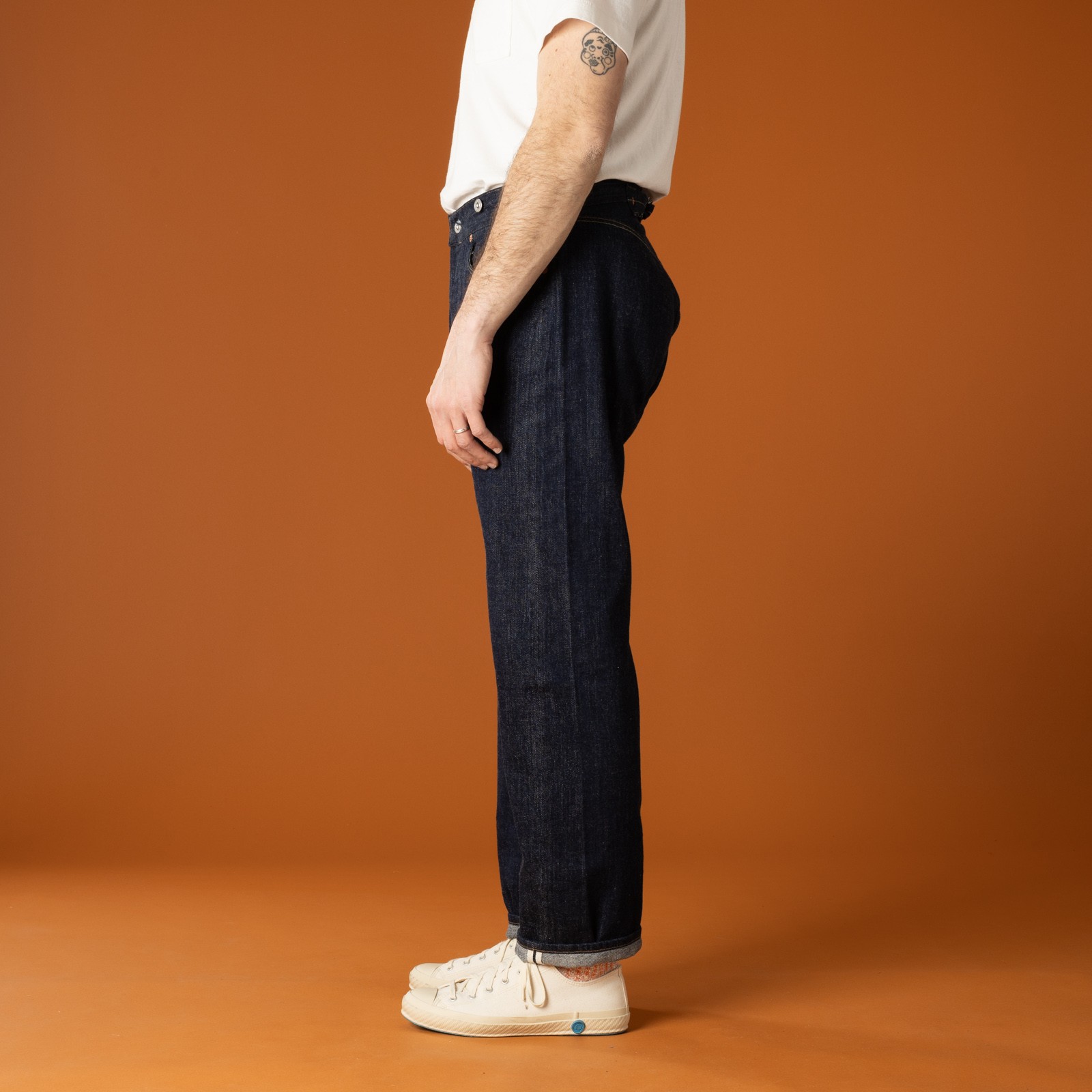 image worn side TCB No.2 Jeans Selvedge 1980 One Wash 11.4oz Selvedge