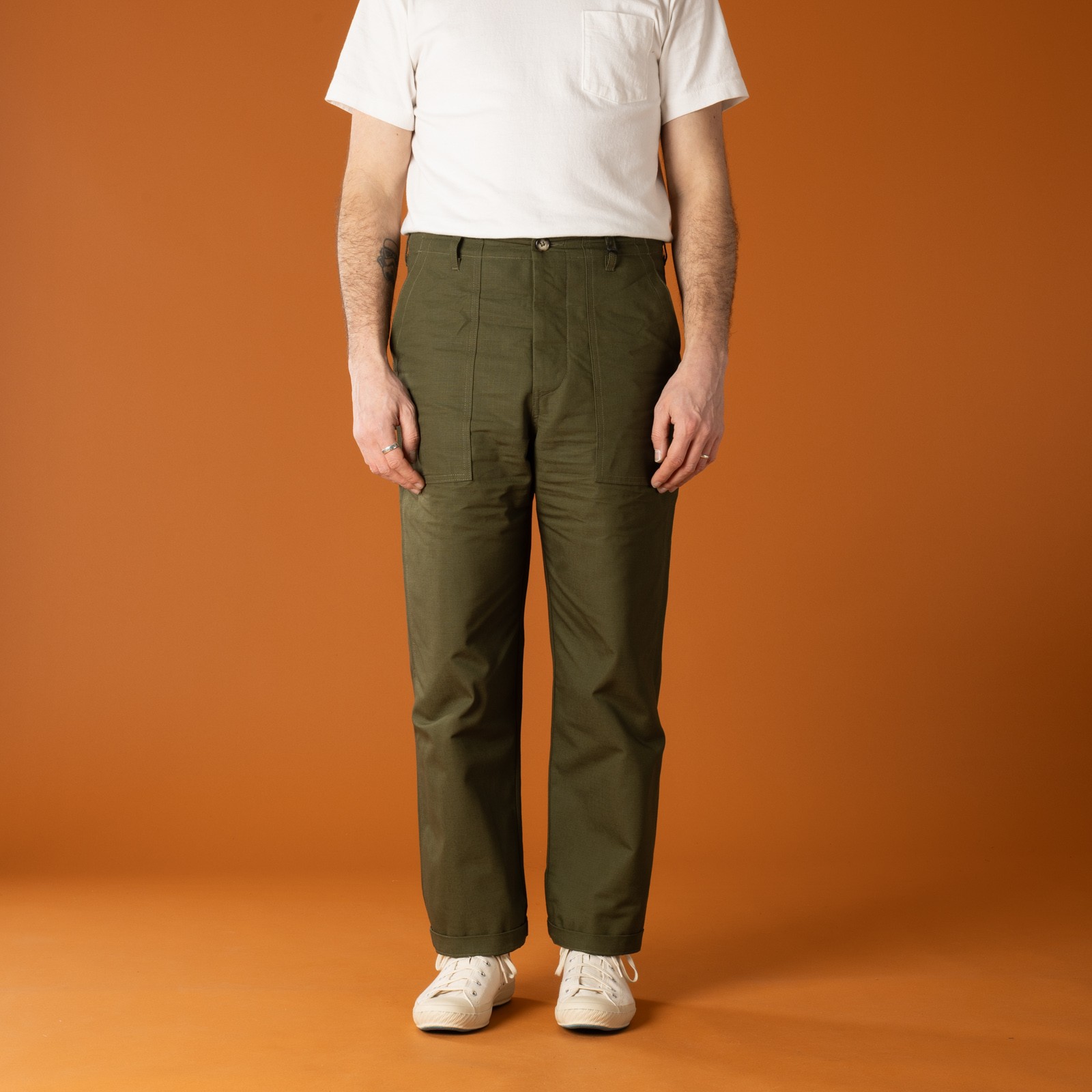 Image_INFORMALE / T107 Fatigue Pants Green_de-face