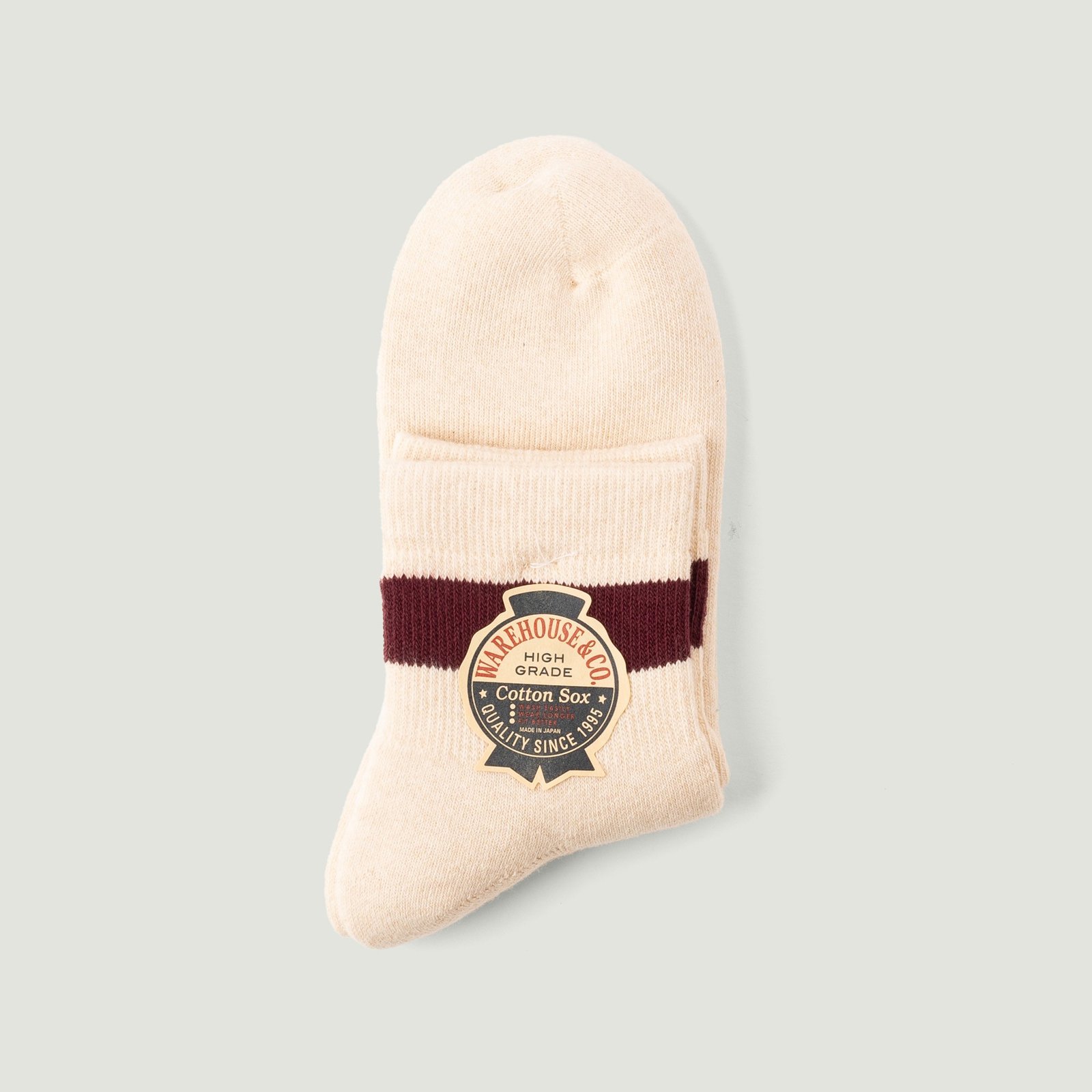 WAREHOUSE & CO. / Lot 5239 Pile Socks Short Bordeaux Line_Vignette