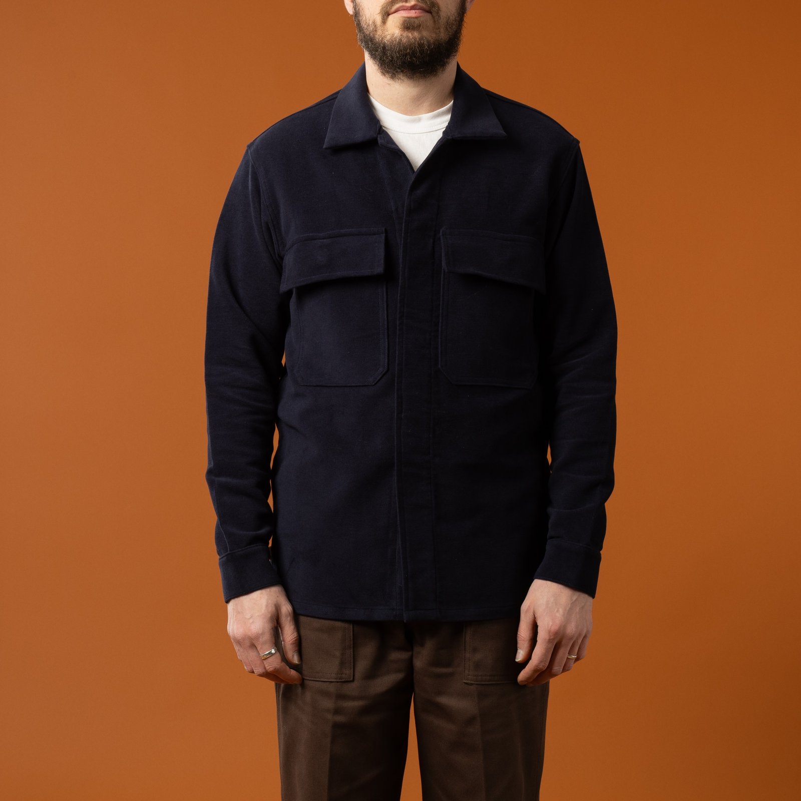 INFORMALE / WS50 Work Shirt Navy_de-face