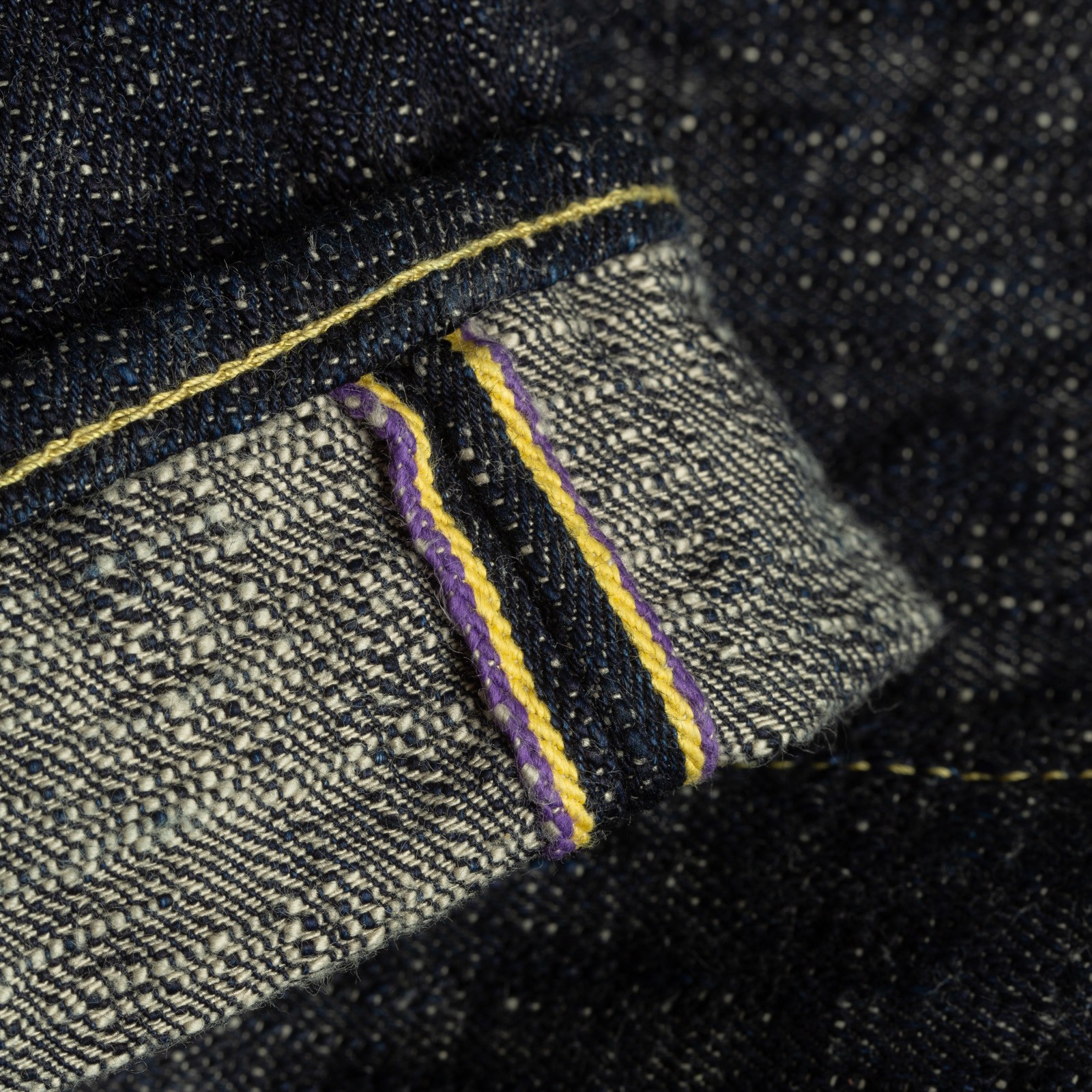 ONI DENIM / 595-Kasuri 17oz Retro Loose Straight Denim_détail-liseret-selvedge