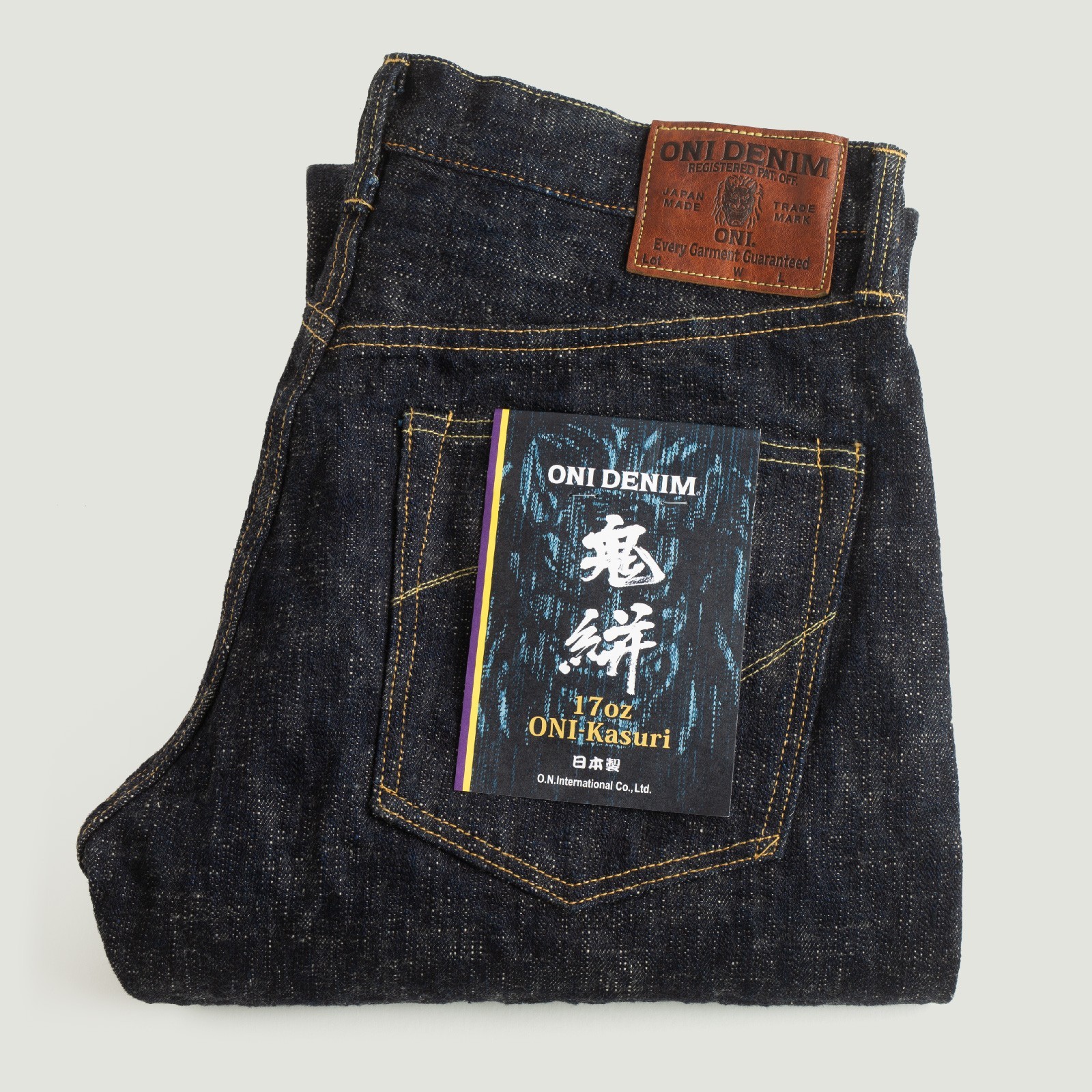 ONI DENIM_595-Kasuri 17oz Retro Loose Straight Denim_Vignette