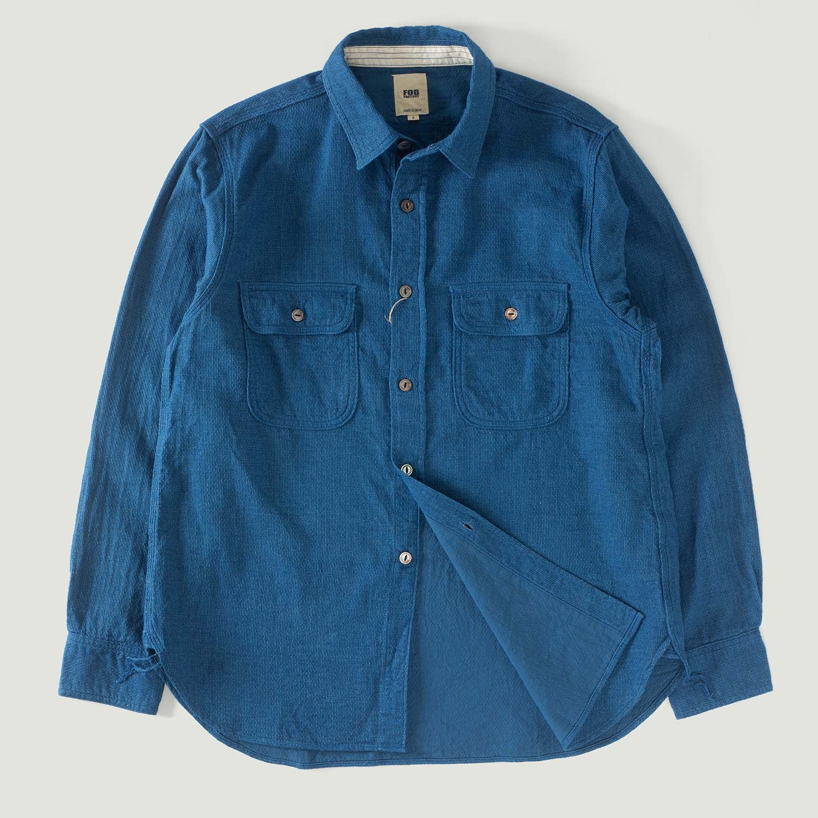 F3507 Indigo Panama Double Gauze Blue