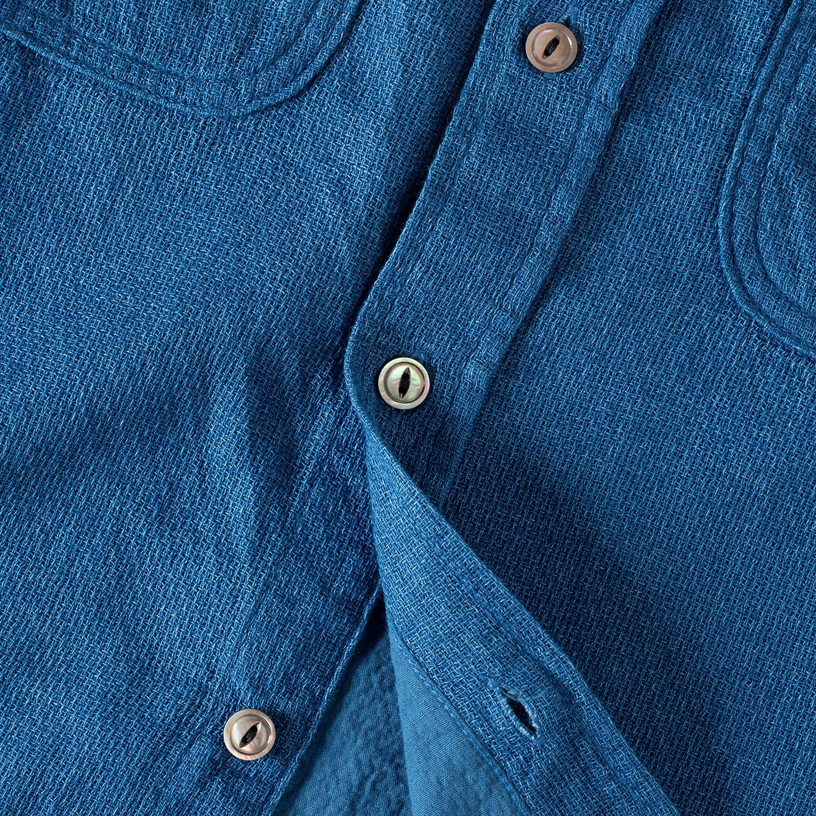 F3507 Indigo Panama Double Gauze Blue