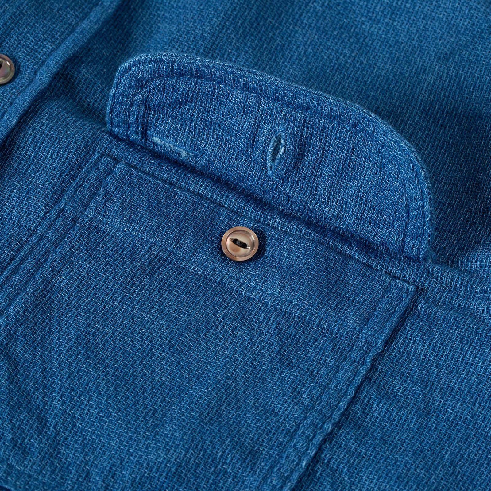 F3507 Indigo Panama Double Gauze Blue