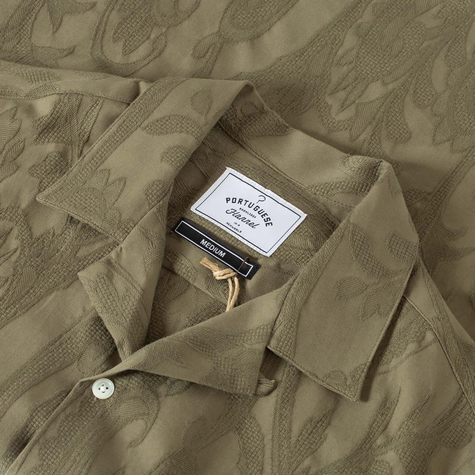 detail collar loafers Portuguese Flannel Summer Paisley Short Sleeve Olive