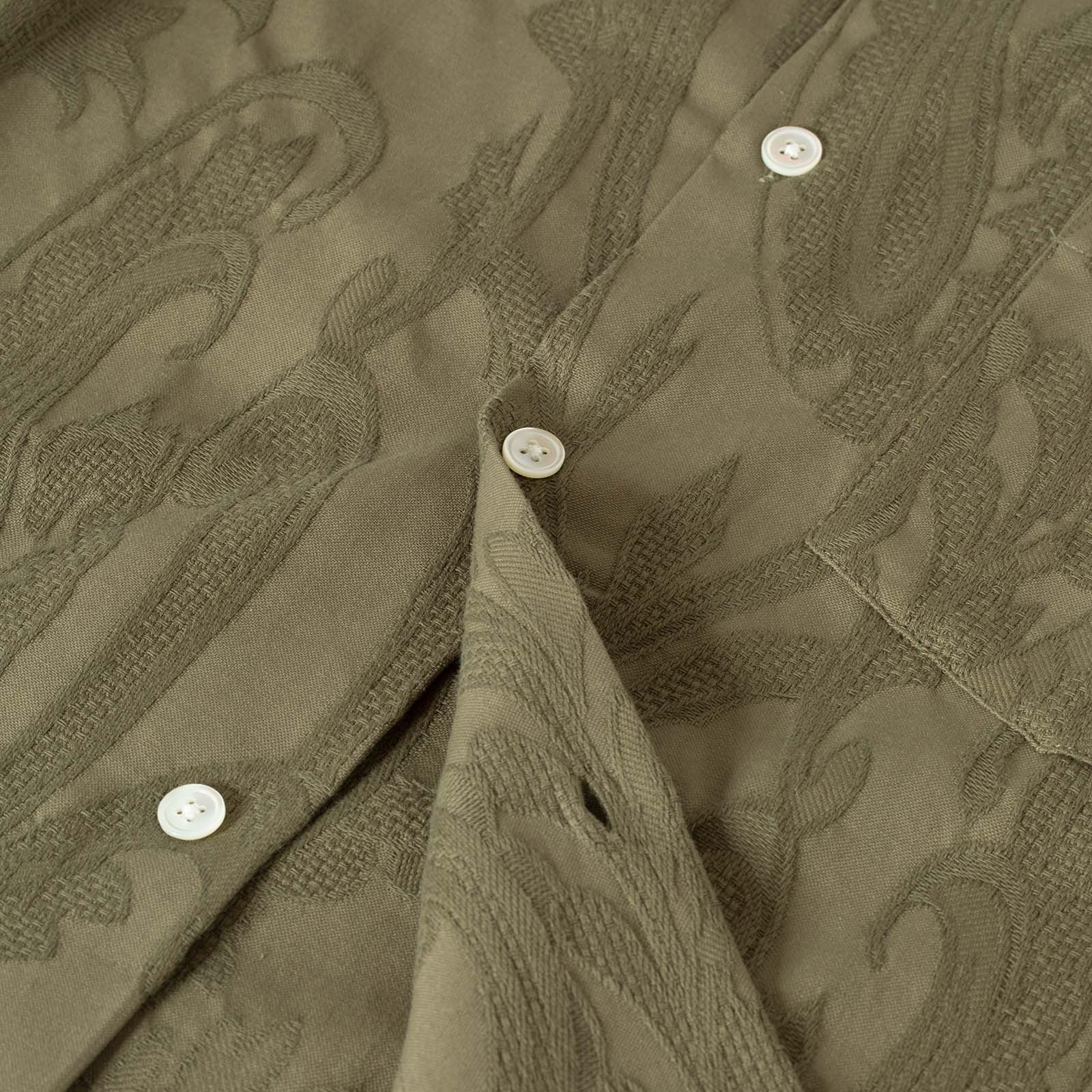 detailinside loafers Portuguese Flannel Summer Paisley Short Sleeve Olive