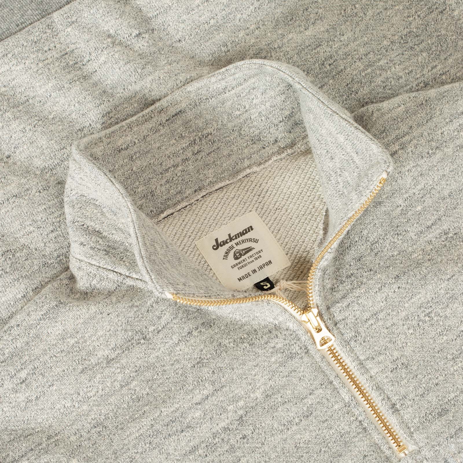 image détail col flâneurs JACKMAN  GG Sweat Half-Zip Heather Gray