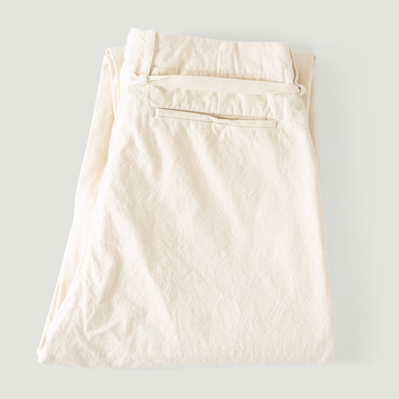 10oz Canvas Tapered 2Tuck Pants Natural