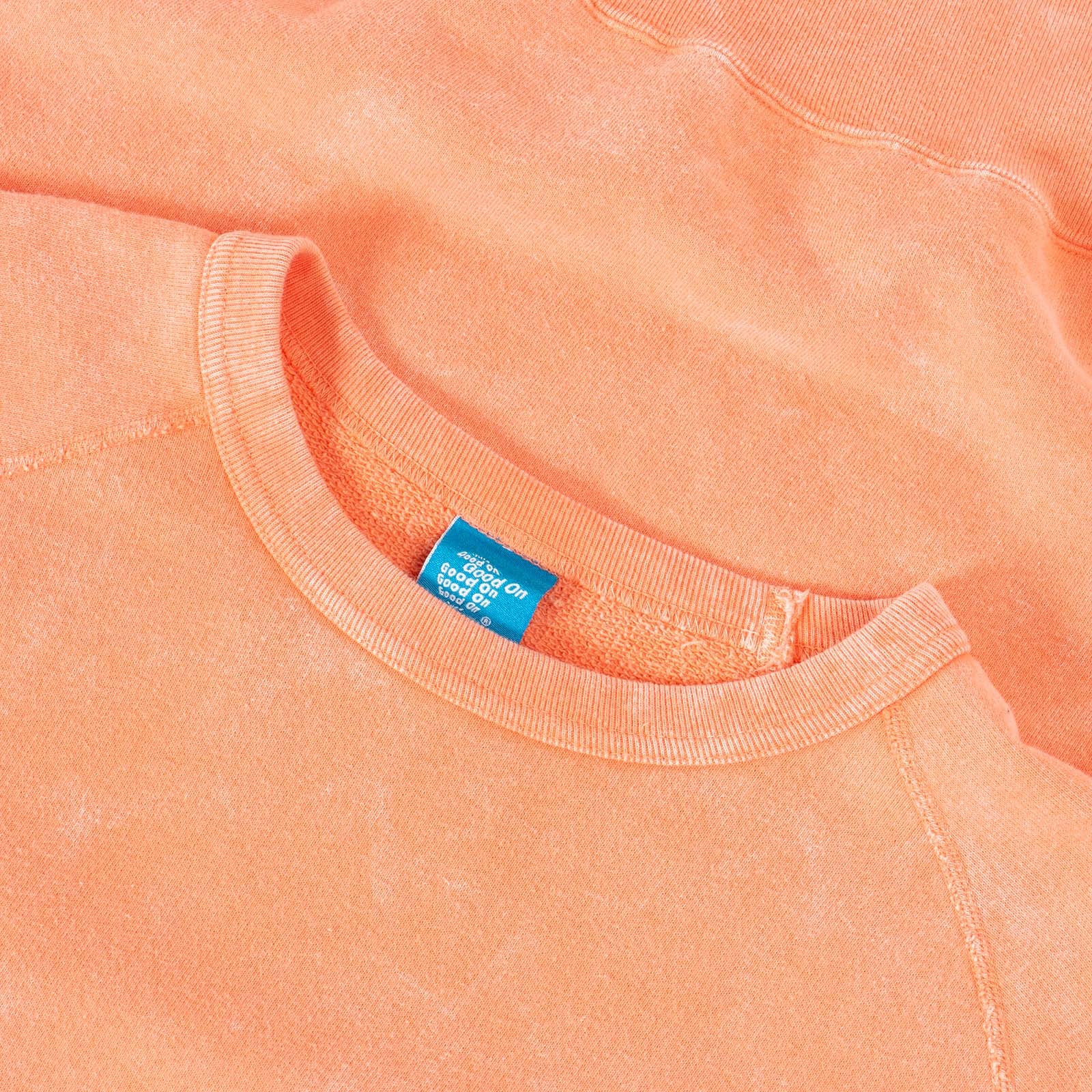 GOOD ON  Raglan Crew Sweat Vintage Dye peach images flâneurs col