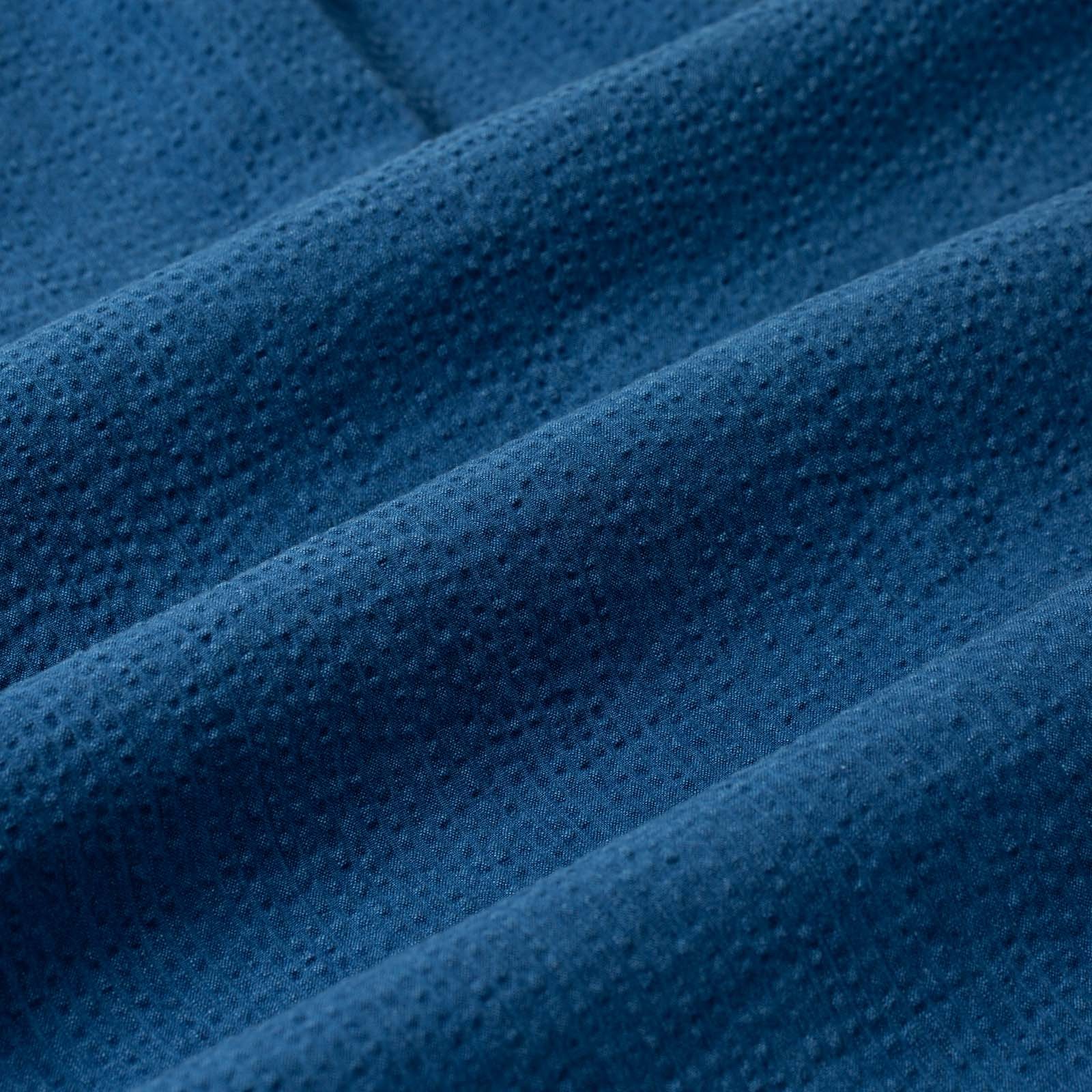chemise UNIVERSAL WORKS Lazy Day Shirt Washed Indigo Seersucker image tissu flâneurs