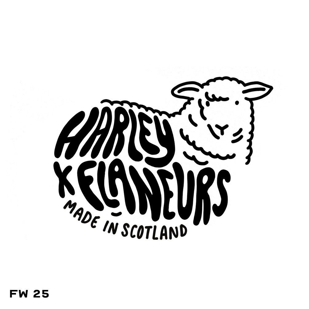 Pull Harley Of Scotland X Flâneurs Shaggy Crew Neck Sweater Rave