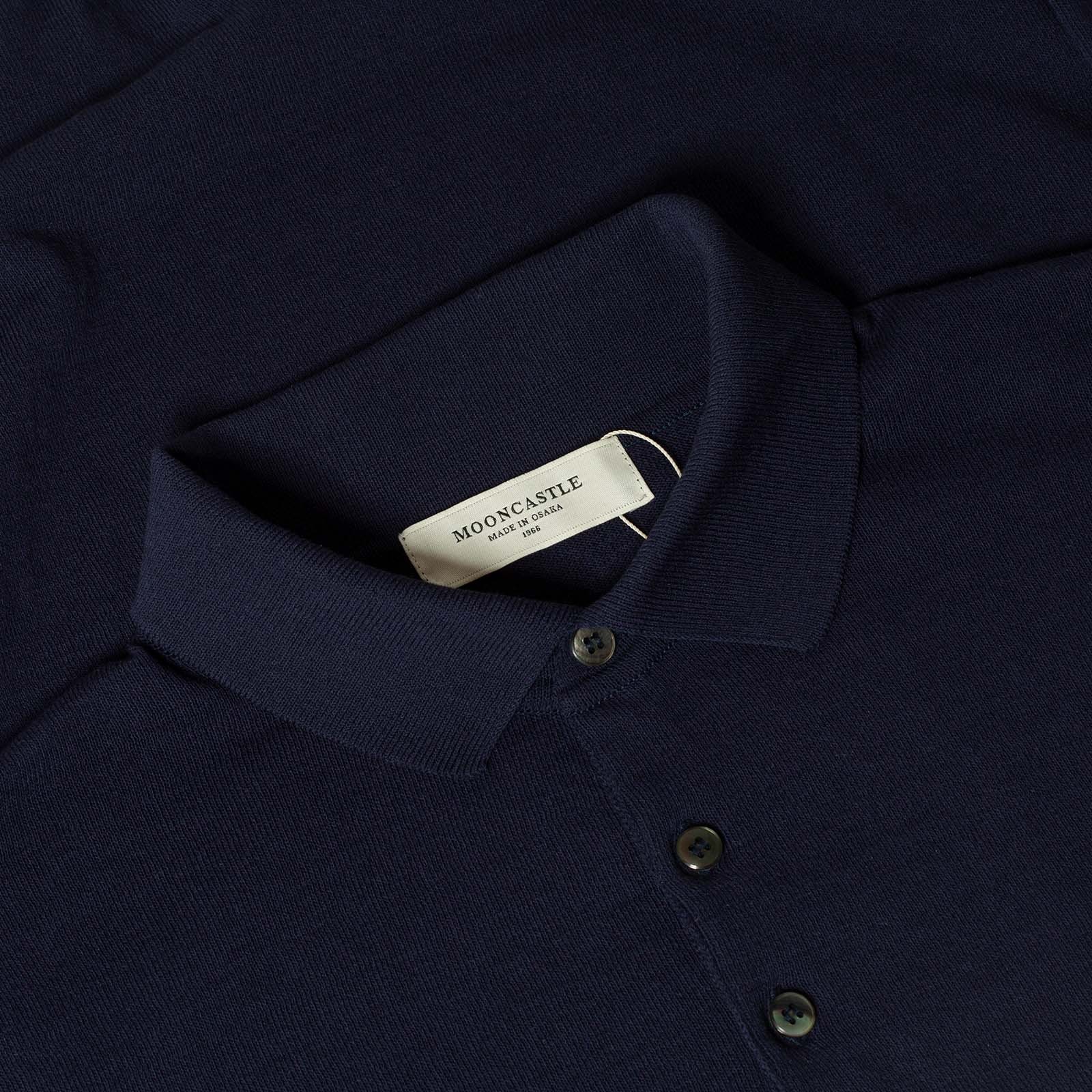 détail col flâneurs pull Mooncastle  Ice Cotton Navy