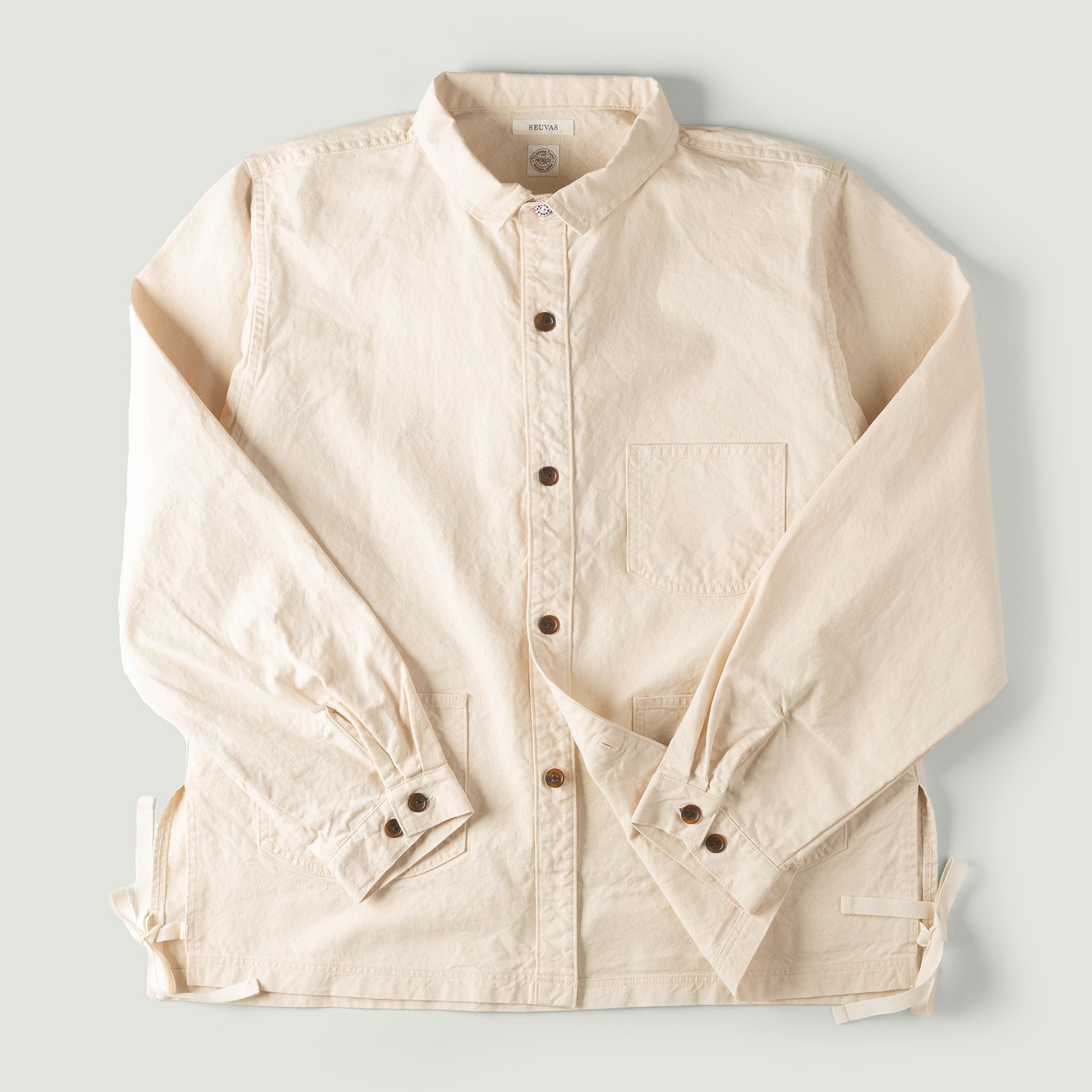 Image_Flâneurs_SEUVAS / 8oz Canvas Wing Collar Shirt Jacket Natural_Vignette