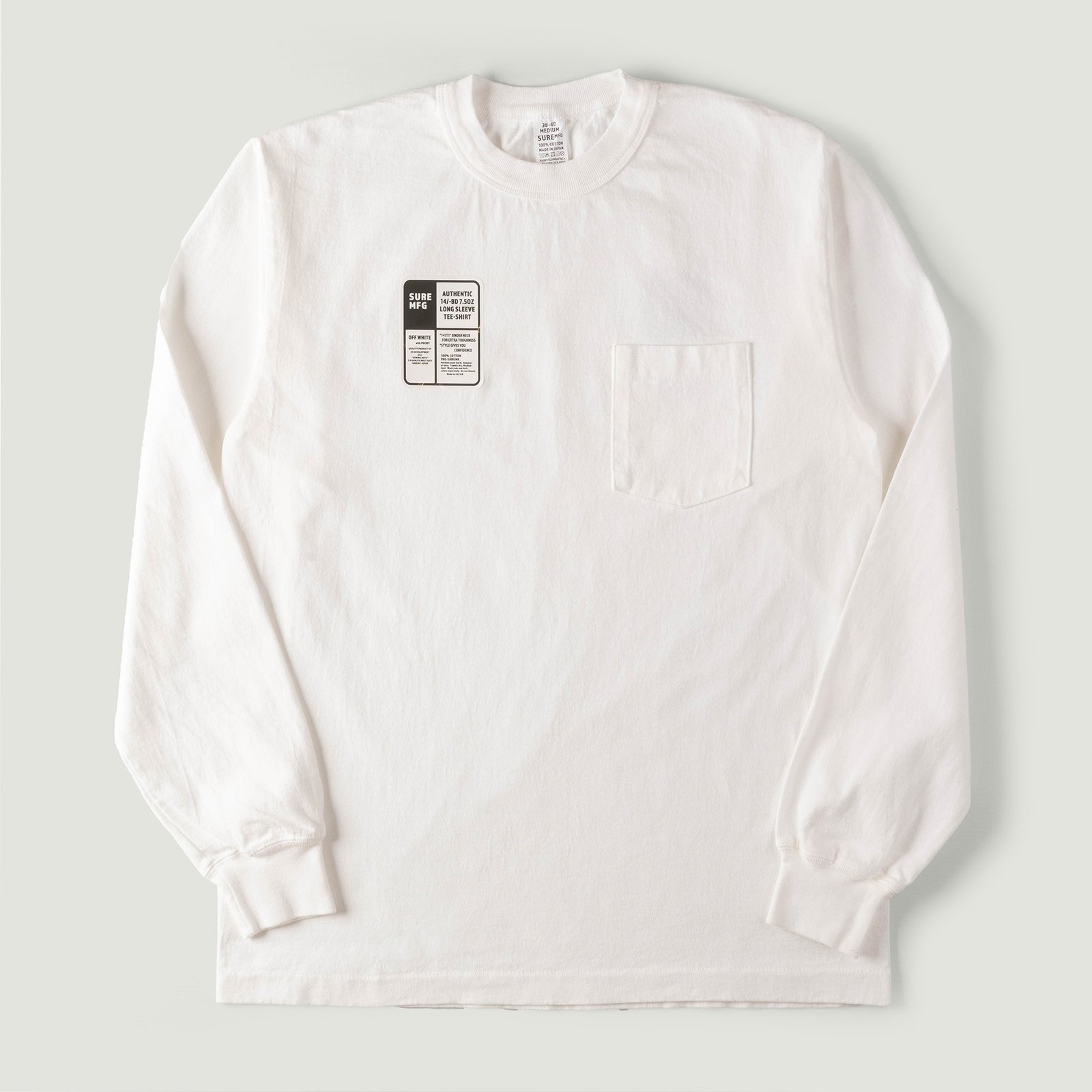Image_Flâneurs_t-shirt manches longues_XX DEVELOPMENT / "SURE MFG" 7,5oz Pocket L/S Tee Off White_Vignette
